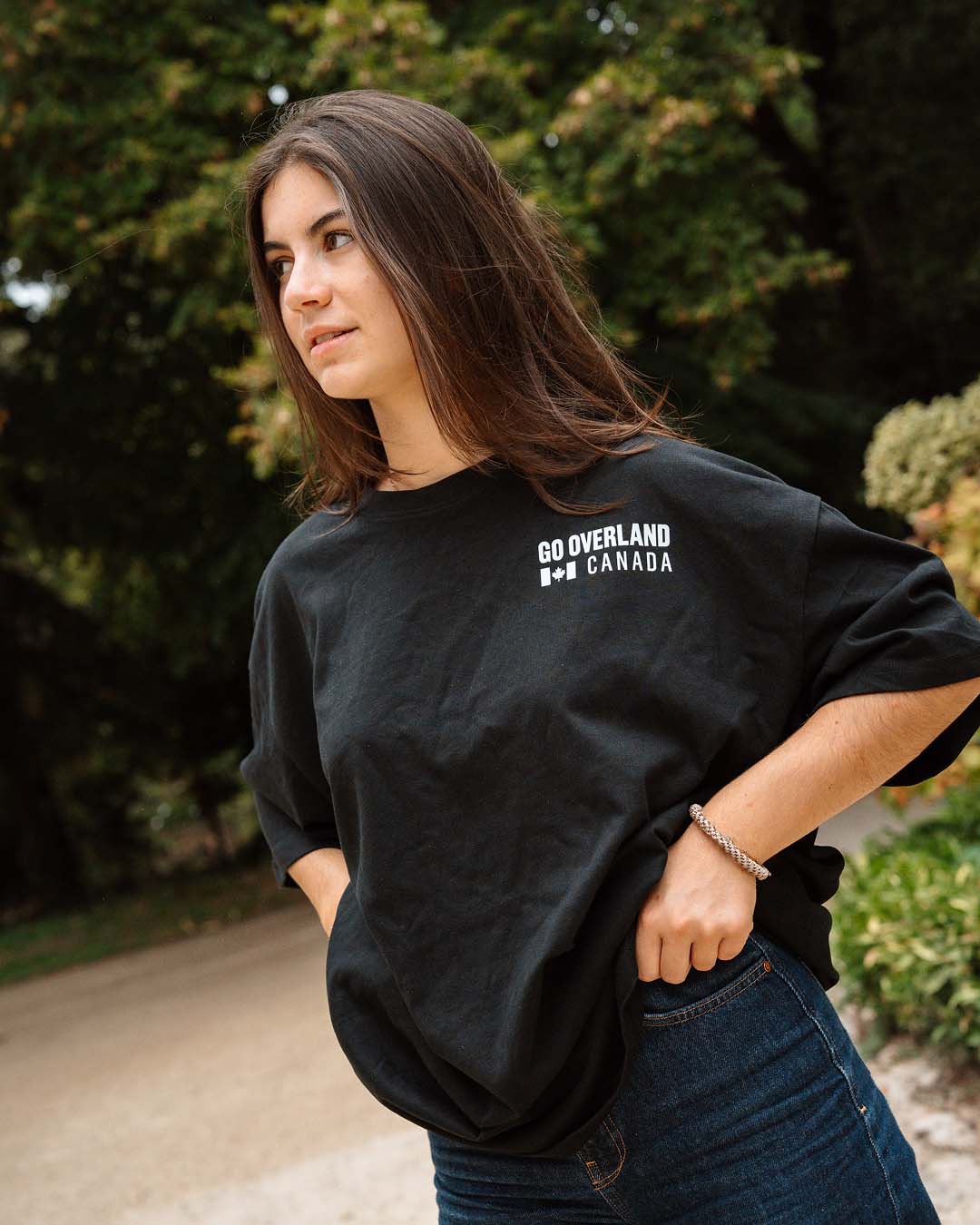 GO OVERLAND tricou oversize din bumbac