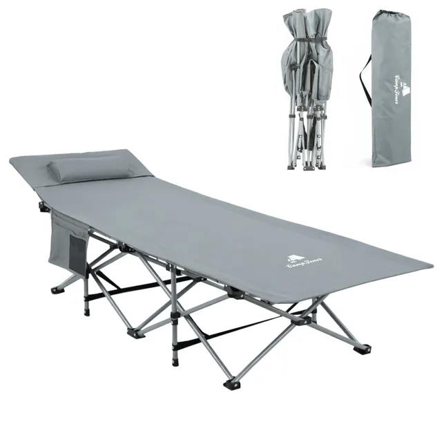 CampFeuer pat pliant camping 187x67 cm gri 150 kg