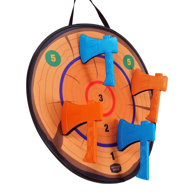 GSI Outdoors Axe Throwing joc topoare spumă 4 buc țintă 66 cm