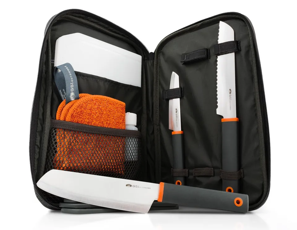 GSI Outdoors Santoku set cuțite camping cu husă
