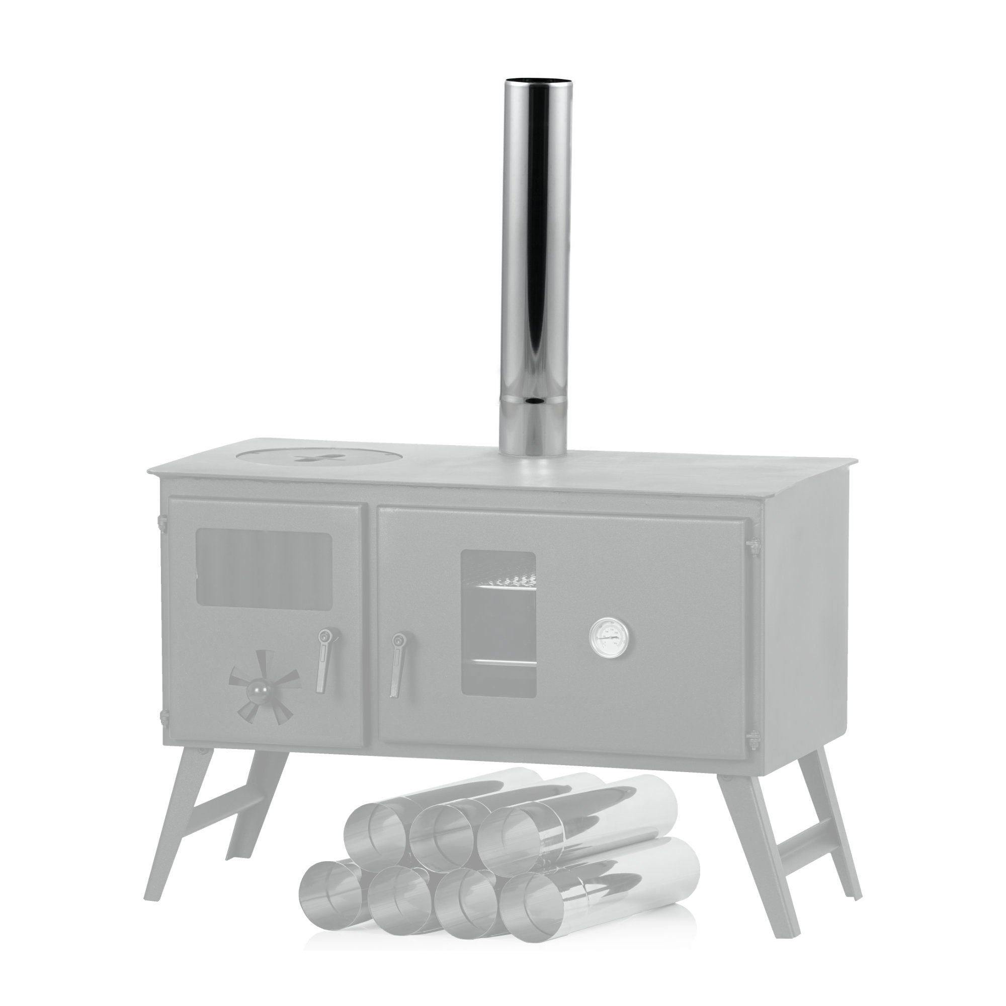 CampFeuer Burlan Sobă Inox 6cm 32,5cm 1 Buc