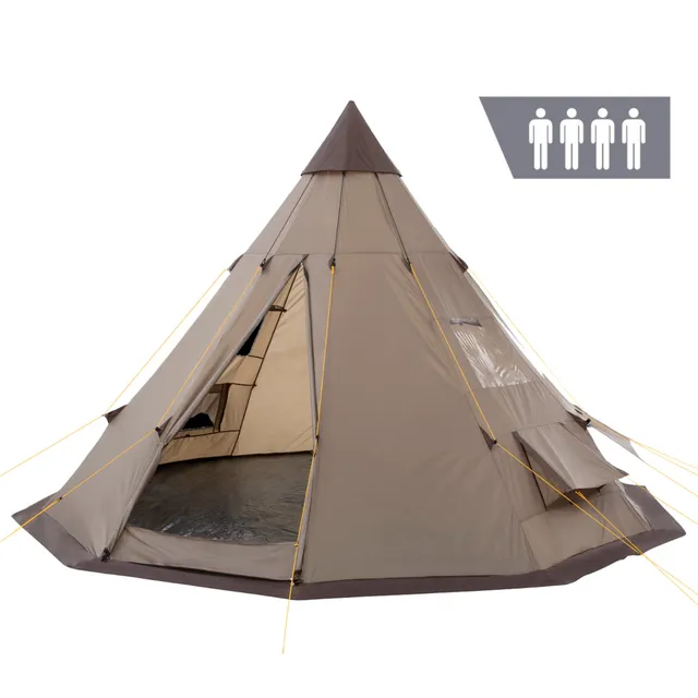 CampFeuer Spirit cort tipi 4 persoane maro 3000 mm