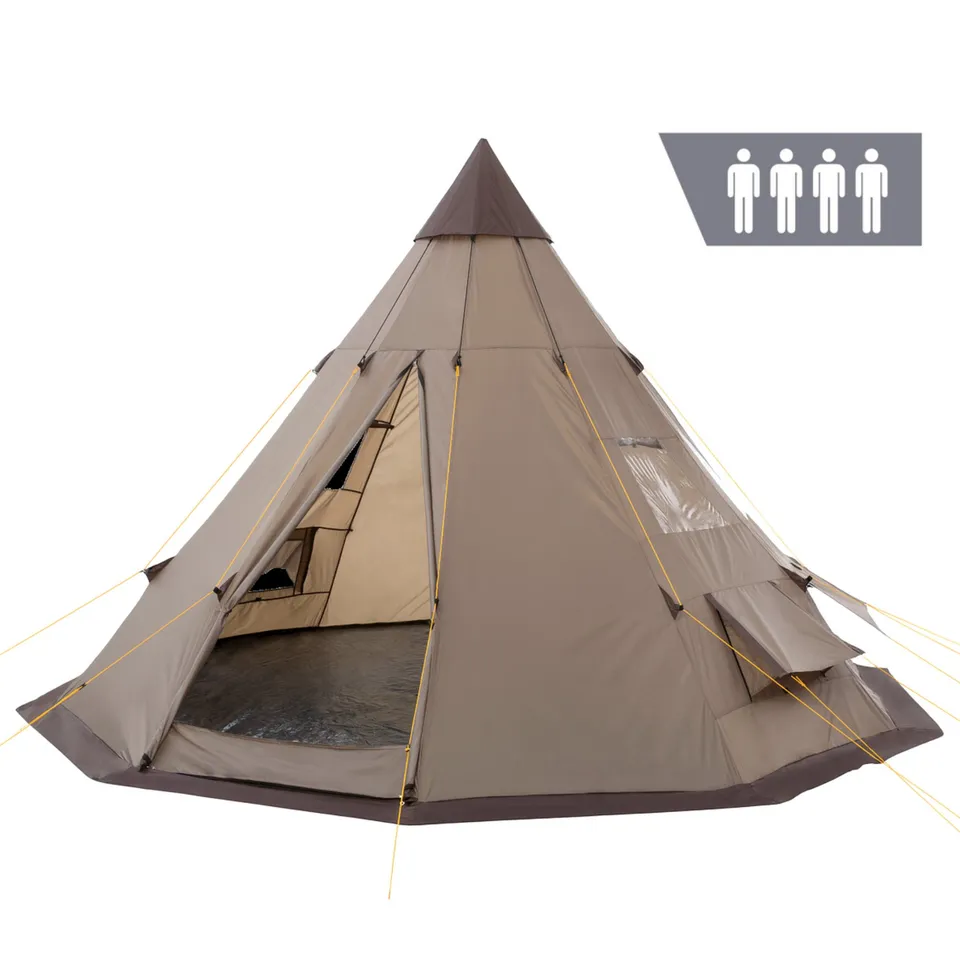 CampFeuer Spirit cort tipi 4 persoane maro 3000 mm