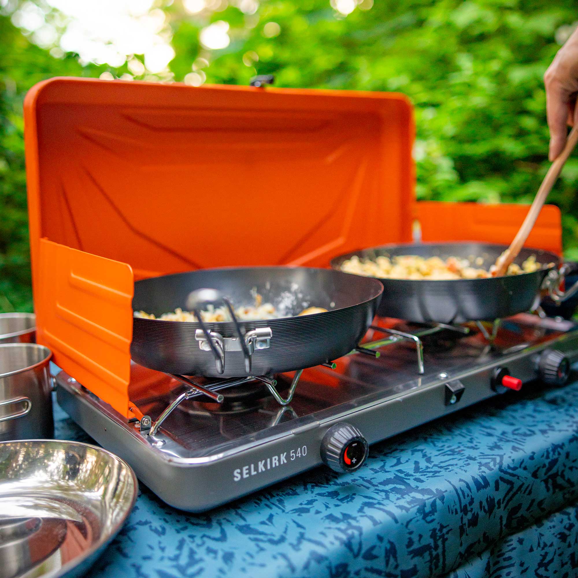 GSI Carbon Steel tigaie camping otel cu maner pliabil