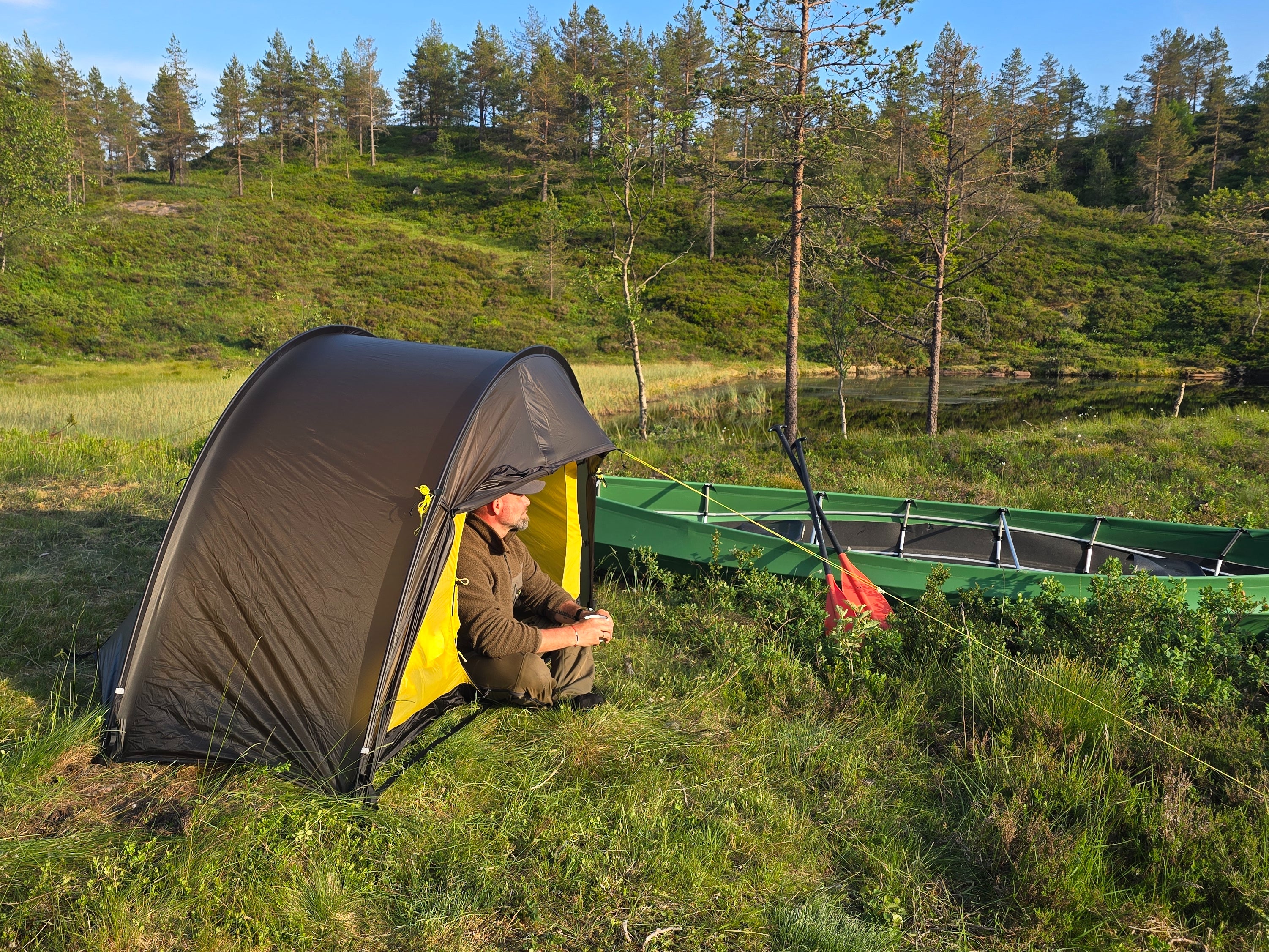 Nortent Ly 1 3S cort 1 persoană armygreen 3 sezoane