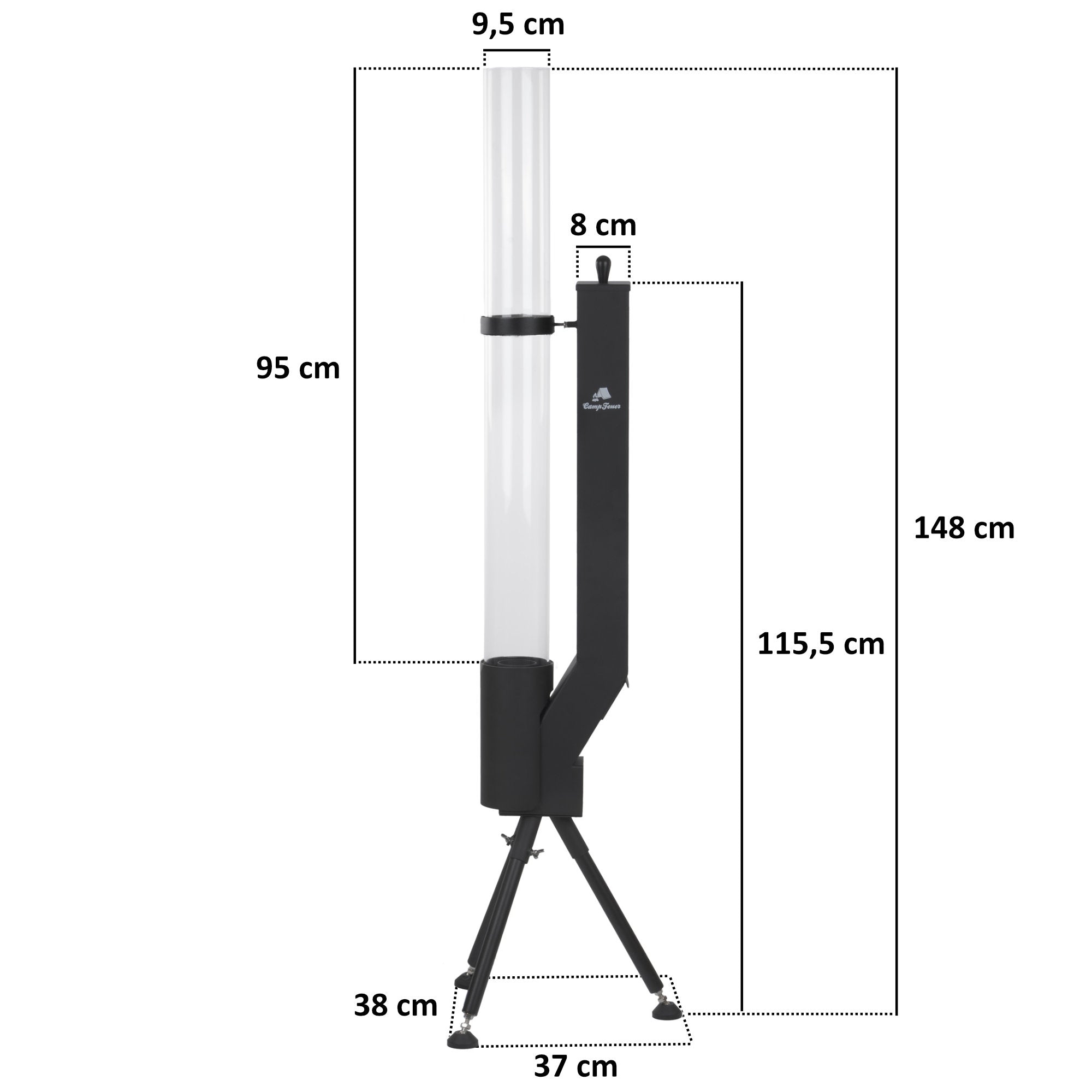 CampFeuer Pelletfackel torta peleti otel 148 cm sticla