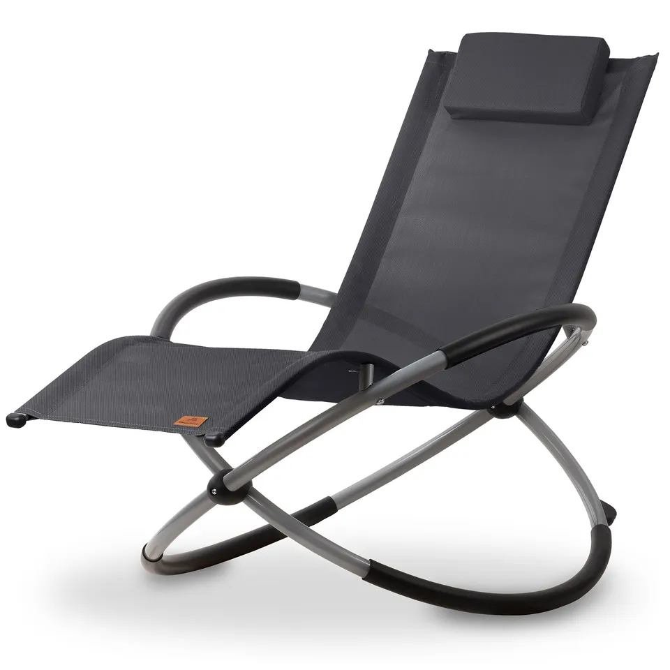 CampFeuer Sezlong balansoar pliabil antracit gradina