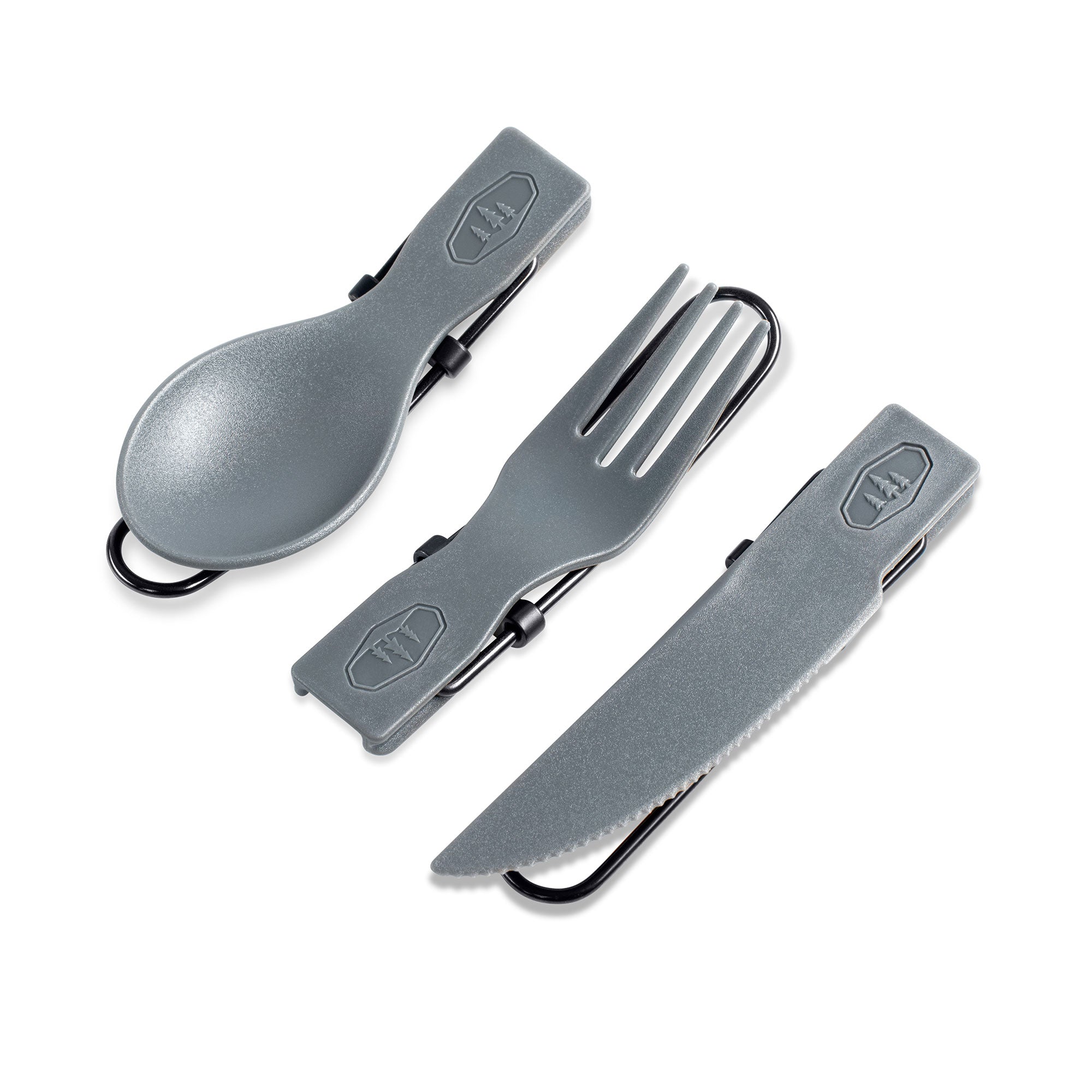 GSI Outdoors Tekk Trio set tacâmuri pliabile gri 3 piese