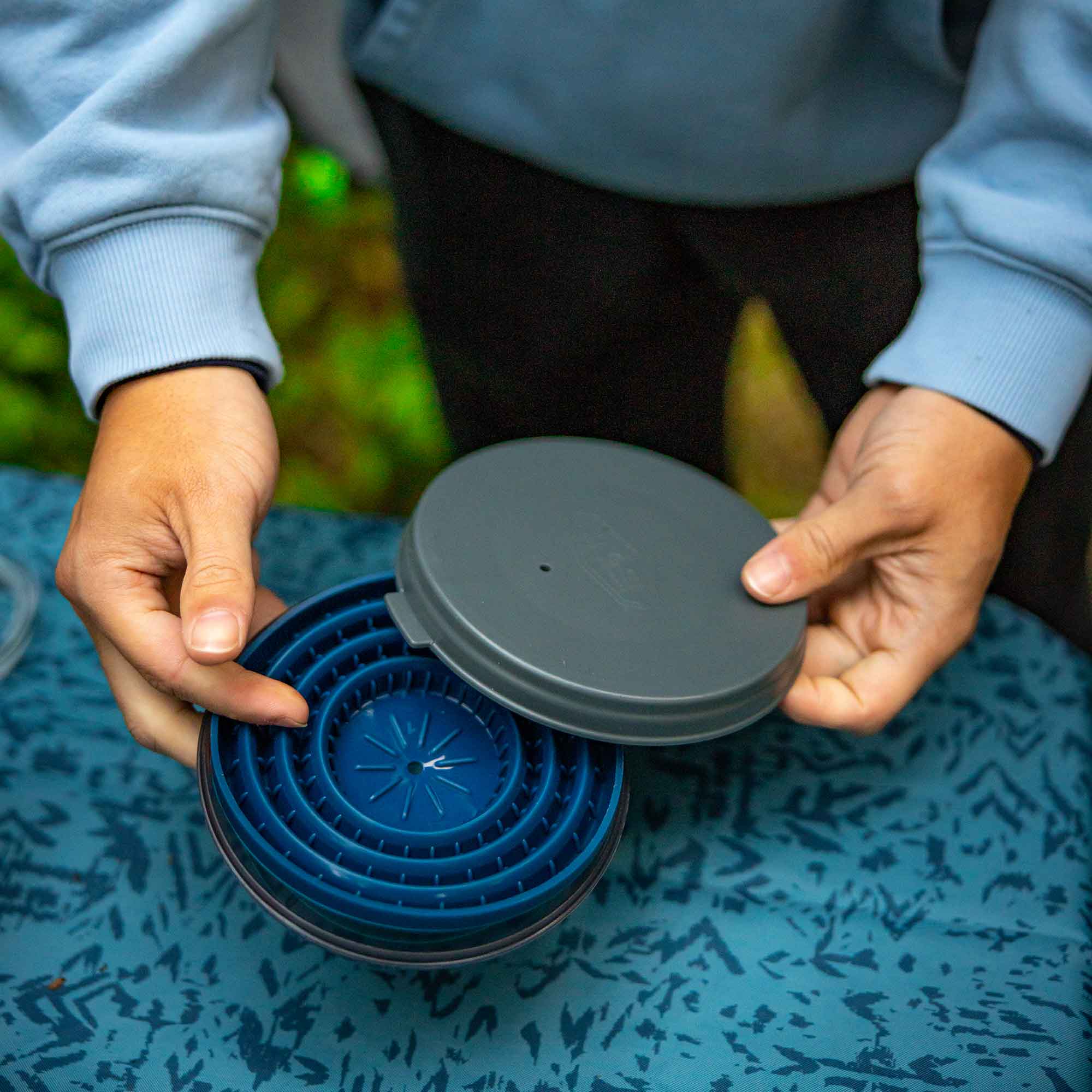 GSI Outdoors JavaDrip filtru cafea pliabil albastru silicon