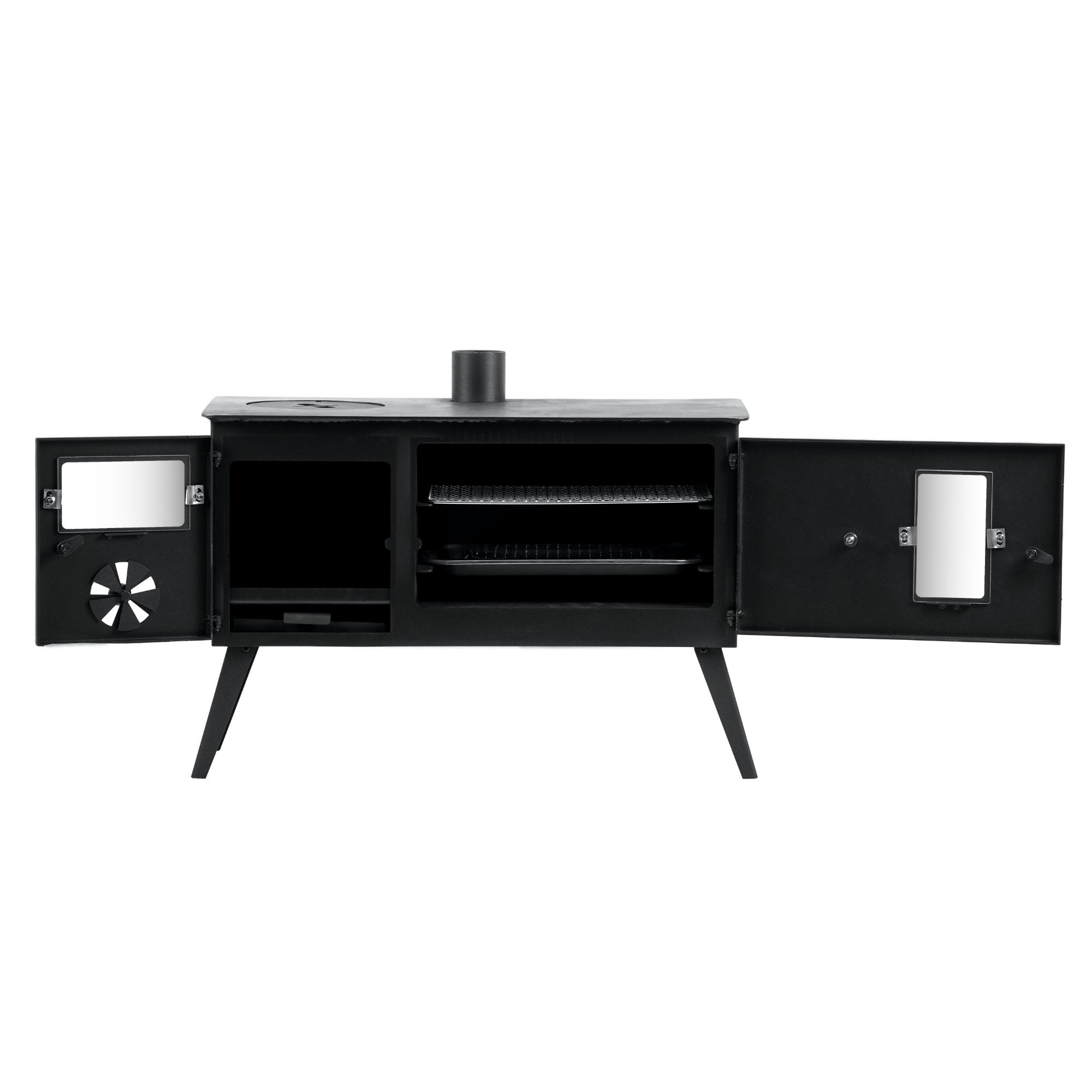 CampFeuer sobă cort lemne cu plită 28,5x58,5x260 cm
