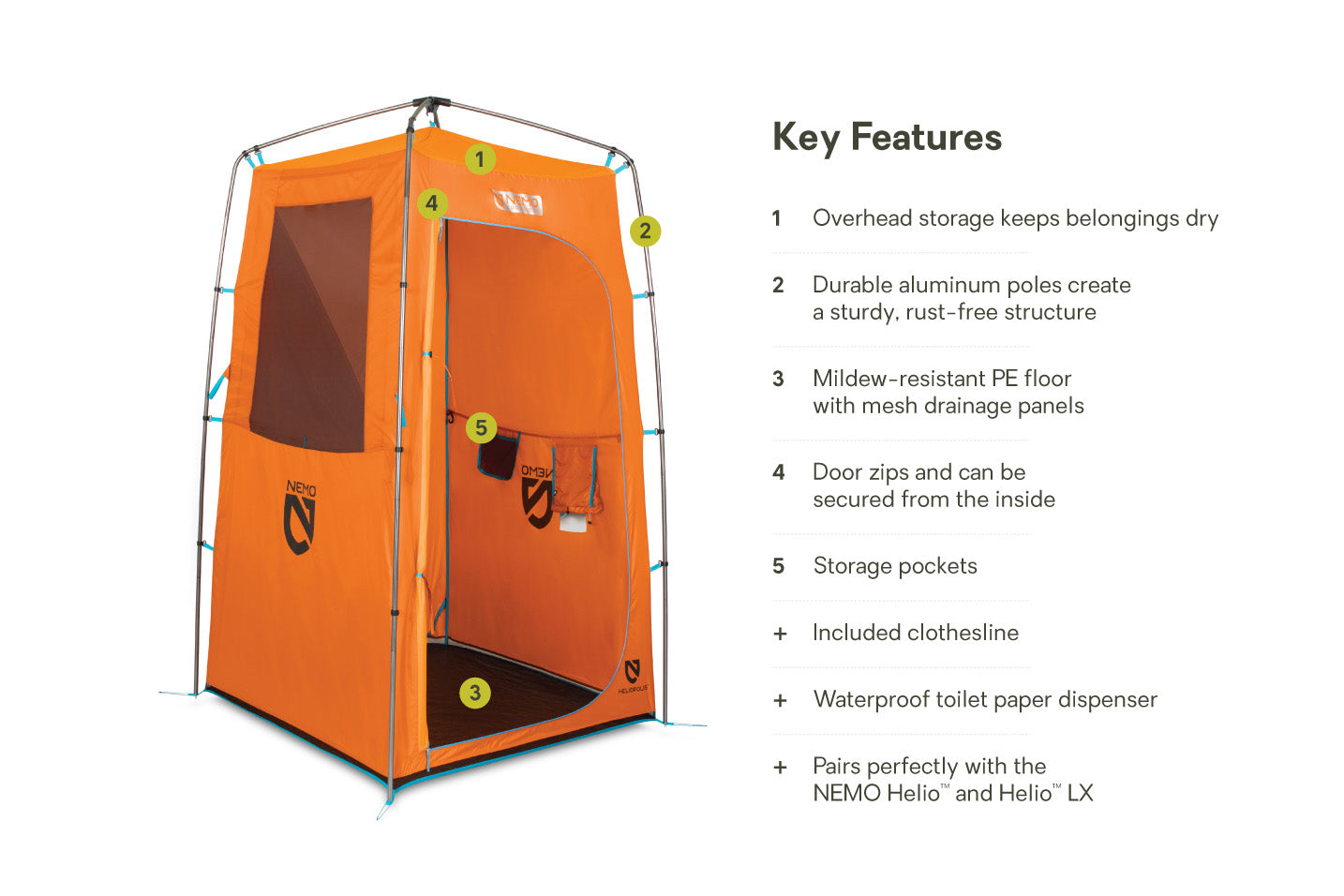 Nemo Heliopolis cort dus camping cabina privata decupare