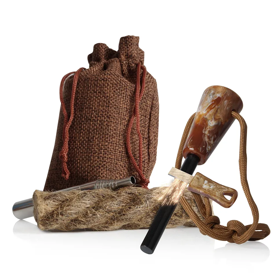 CampFeuer Feuerstahl Set supravietuire amnar cu husa