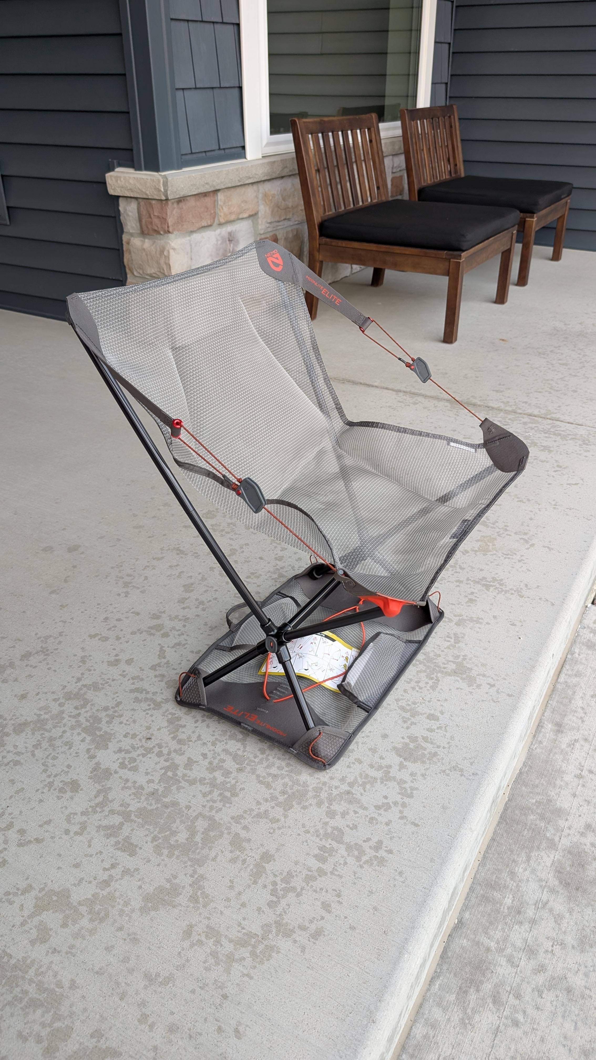 Nemo Moonlite Elite scaun camping negru ultralight