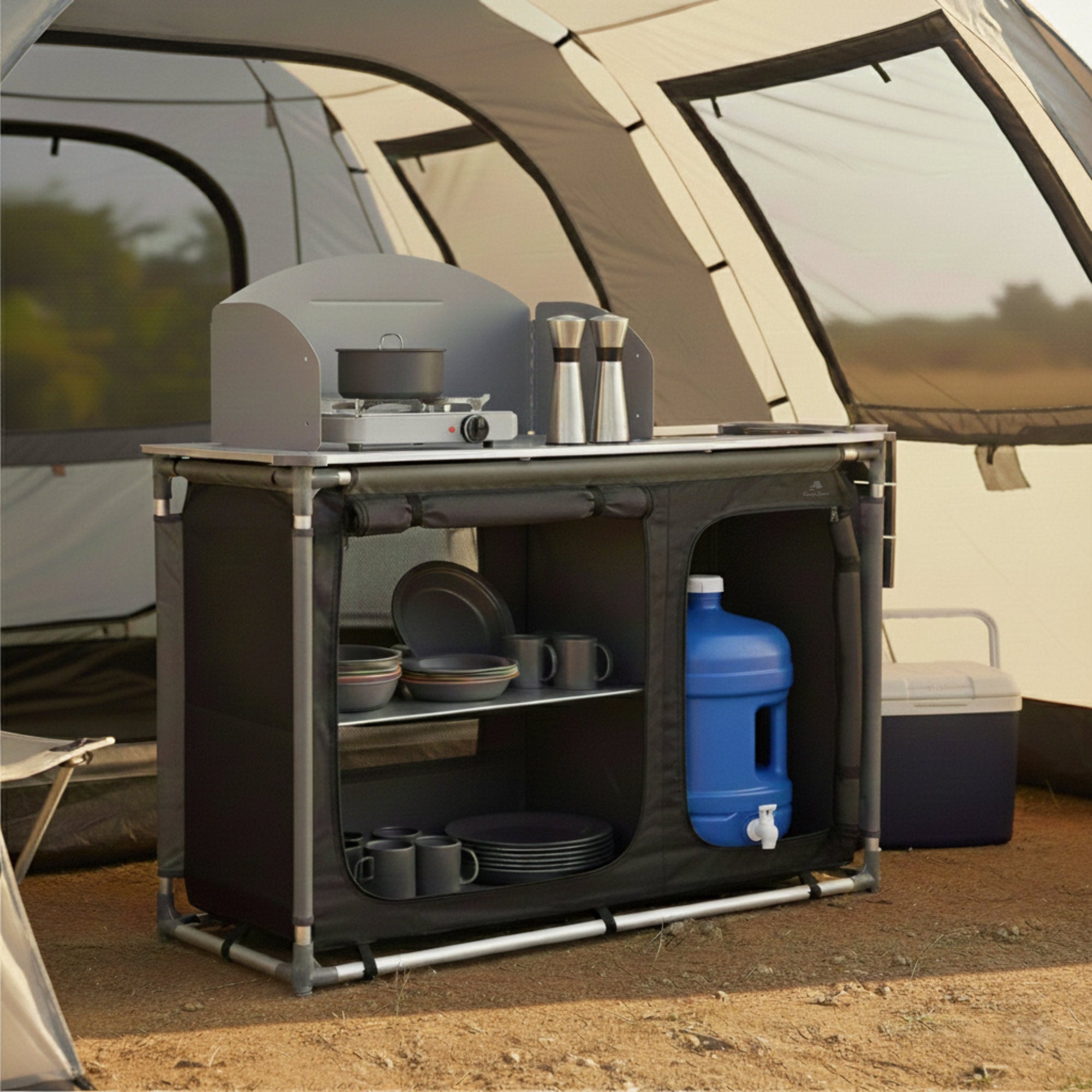 CampFeuer dulap-bucatarie camping 117x50x111 cm chiuveta