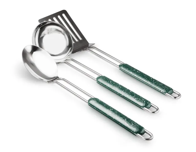 GSI Outdoors Pioneer set 3 ustensile bucătărie verde