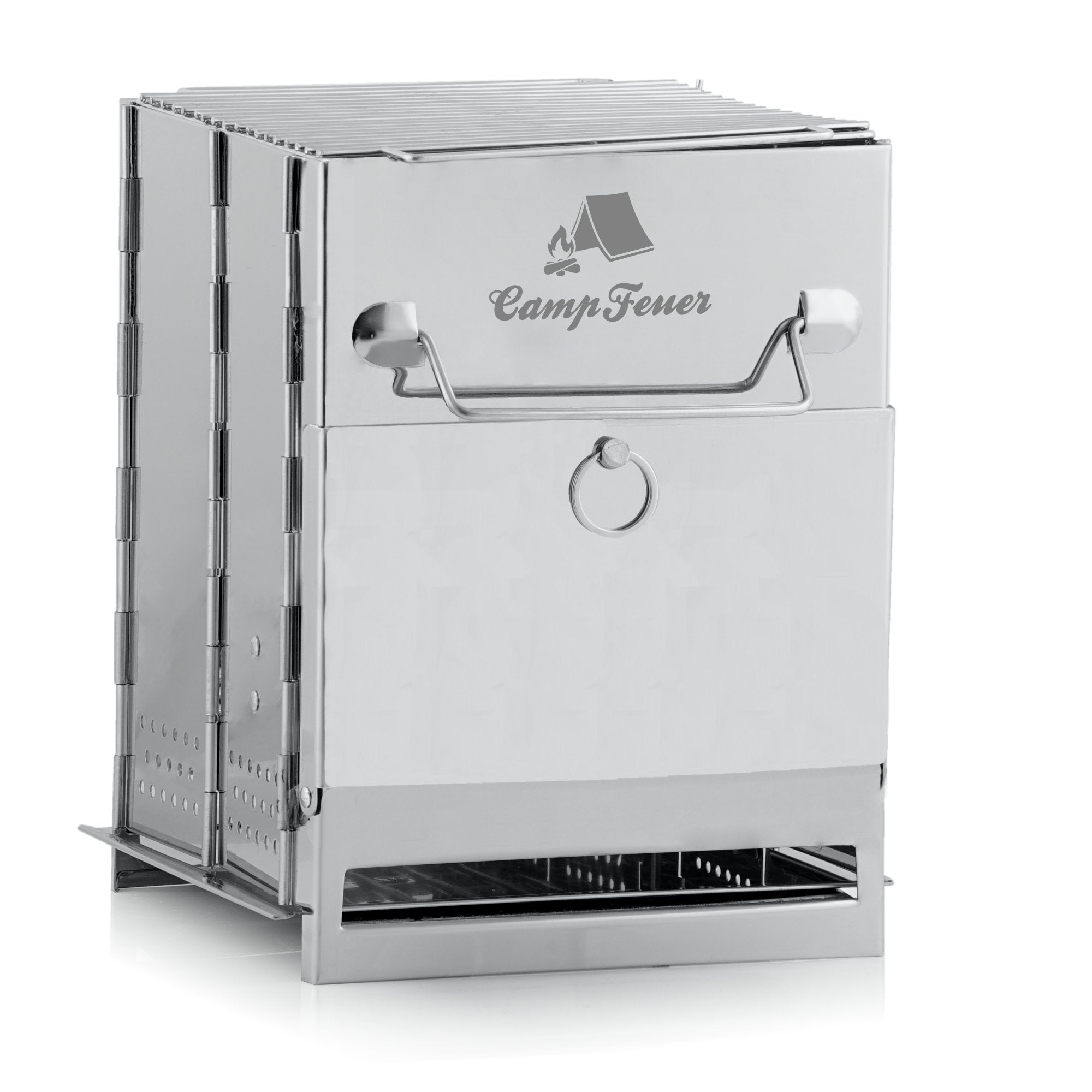 CampFeuer Gratar pliabil inox 19x19 cm cu husa