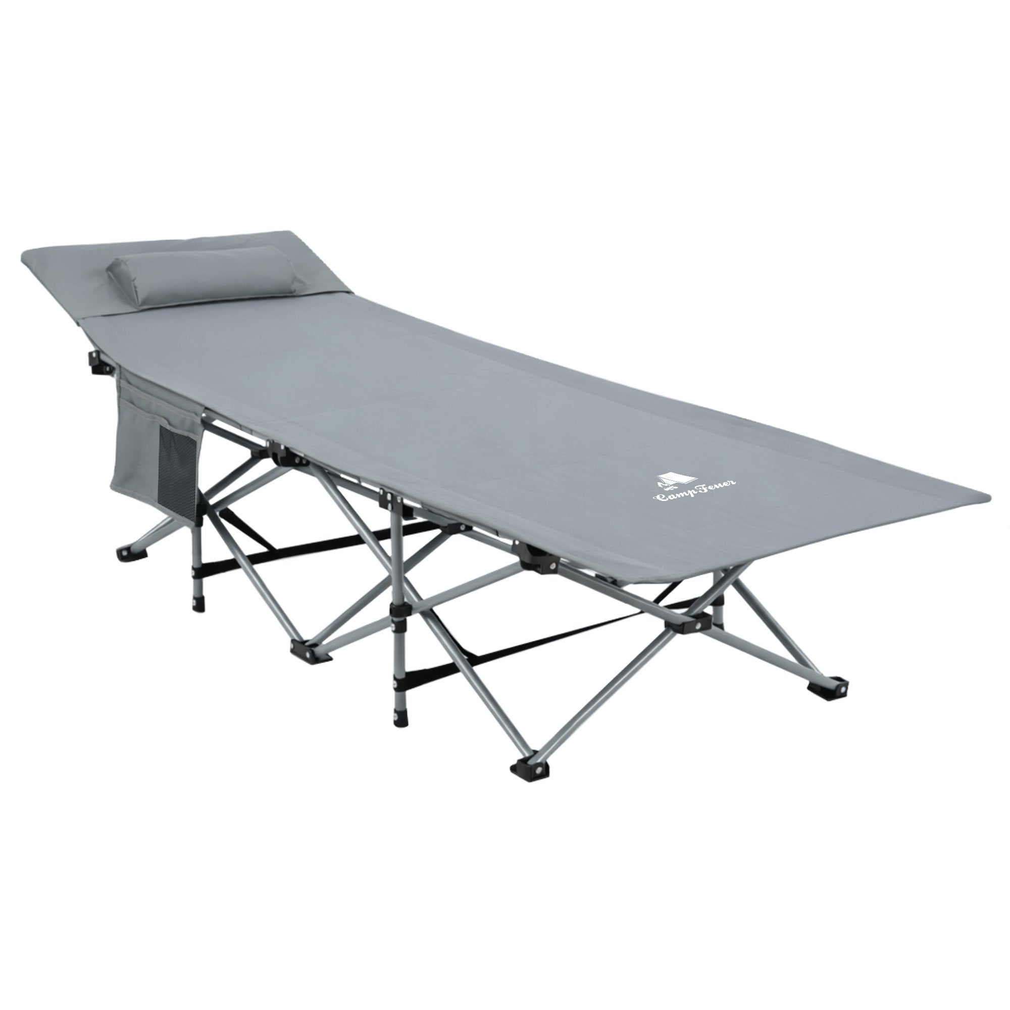 CampFeuer pat pliant camping 187x67 cm gri 150 kg