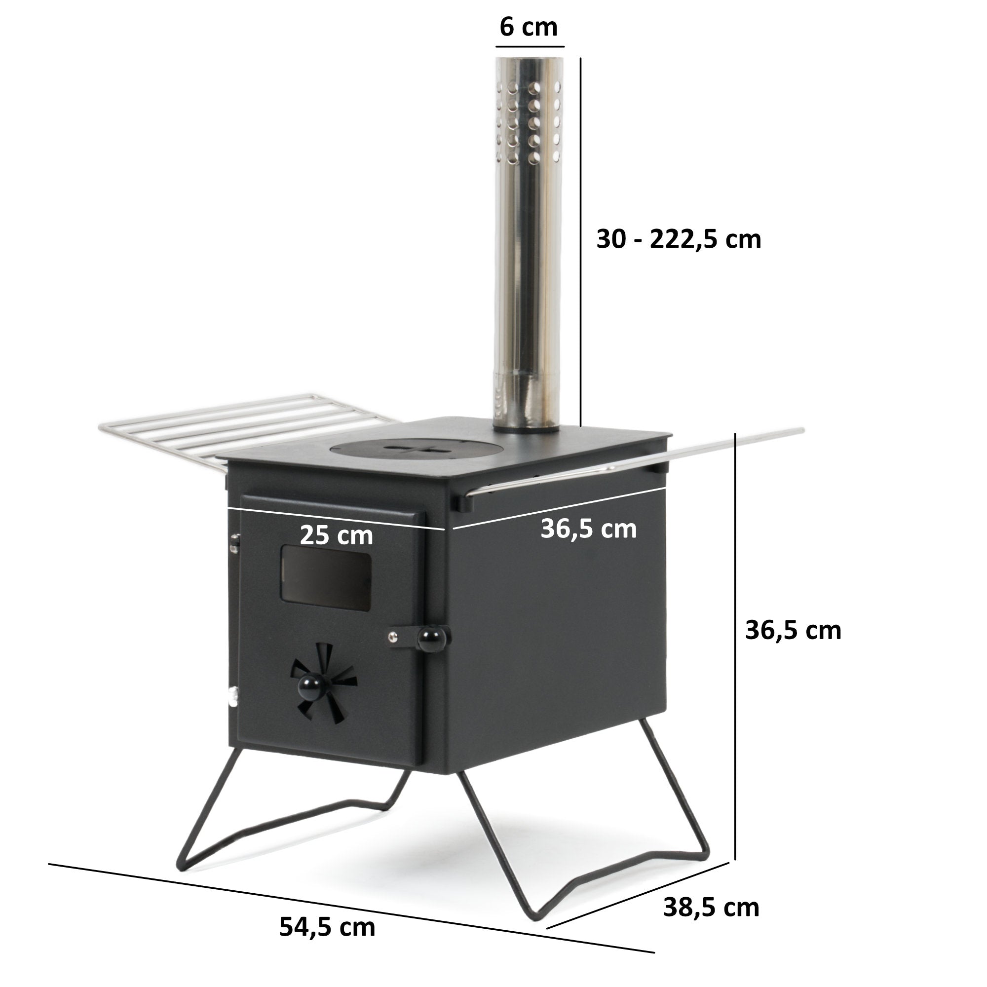CampFeuer Zeltofen sobă cort pliabilă cu plită
