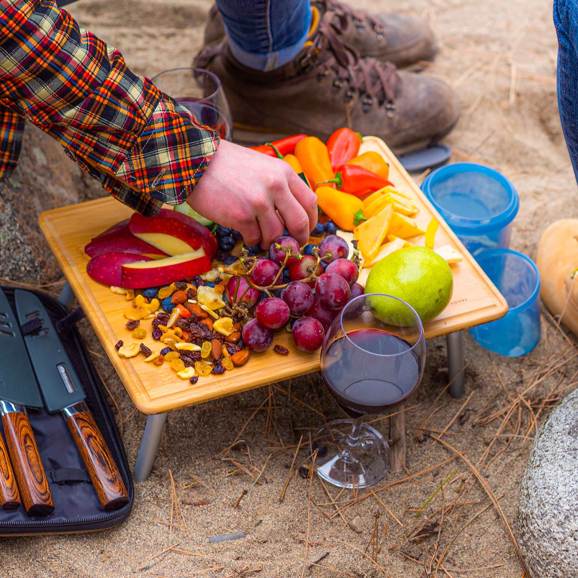 GSI Outdoors Rakau masă picnic bambus pliabilă