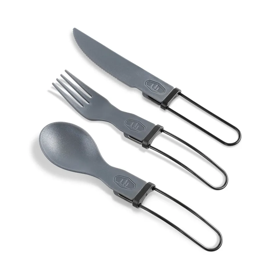 GSI Outdoors Tekk Trio set tacâmuri pliabile gri 3 piese