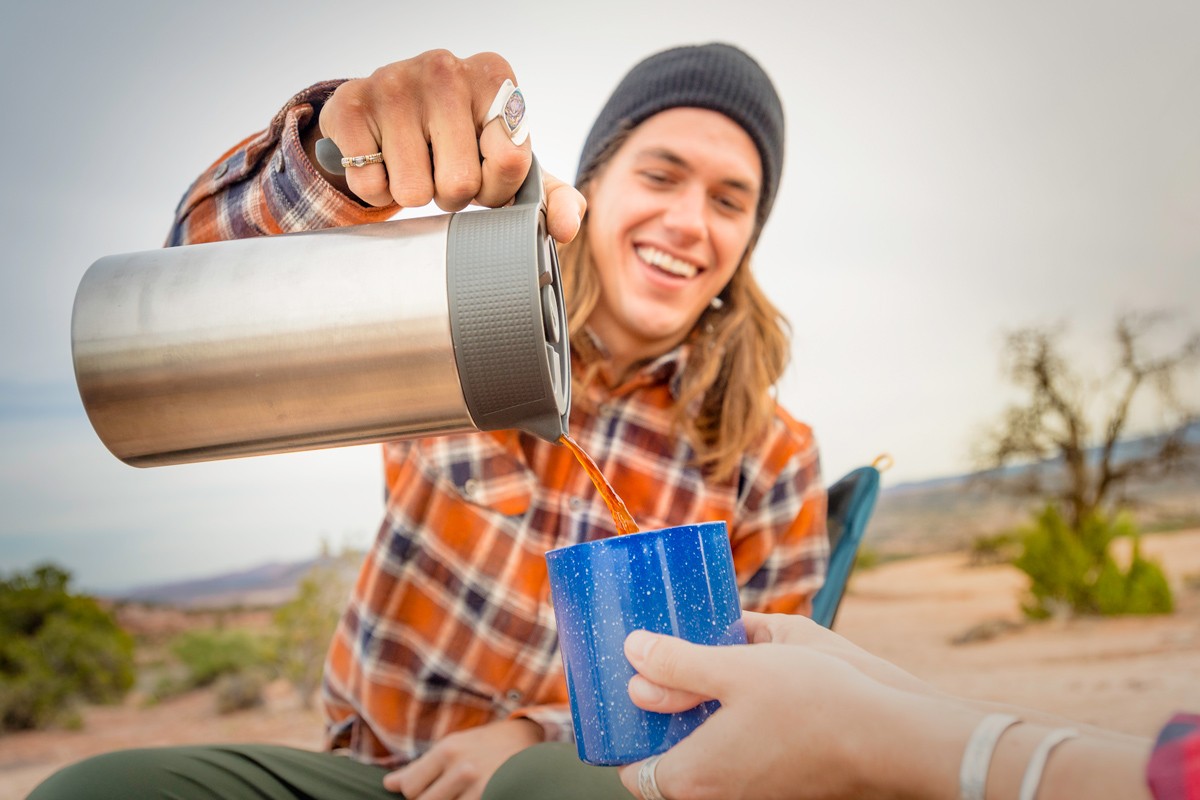 GSI Outdoors Glacier JavaPress presa cafea inox neagra