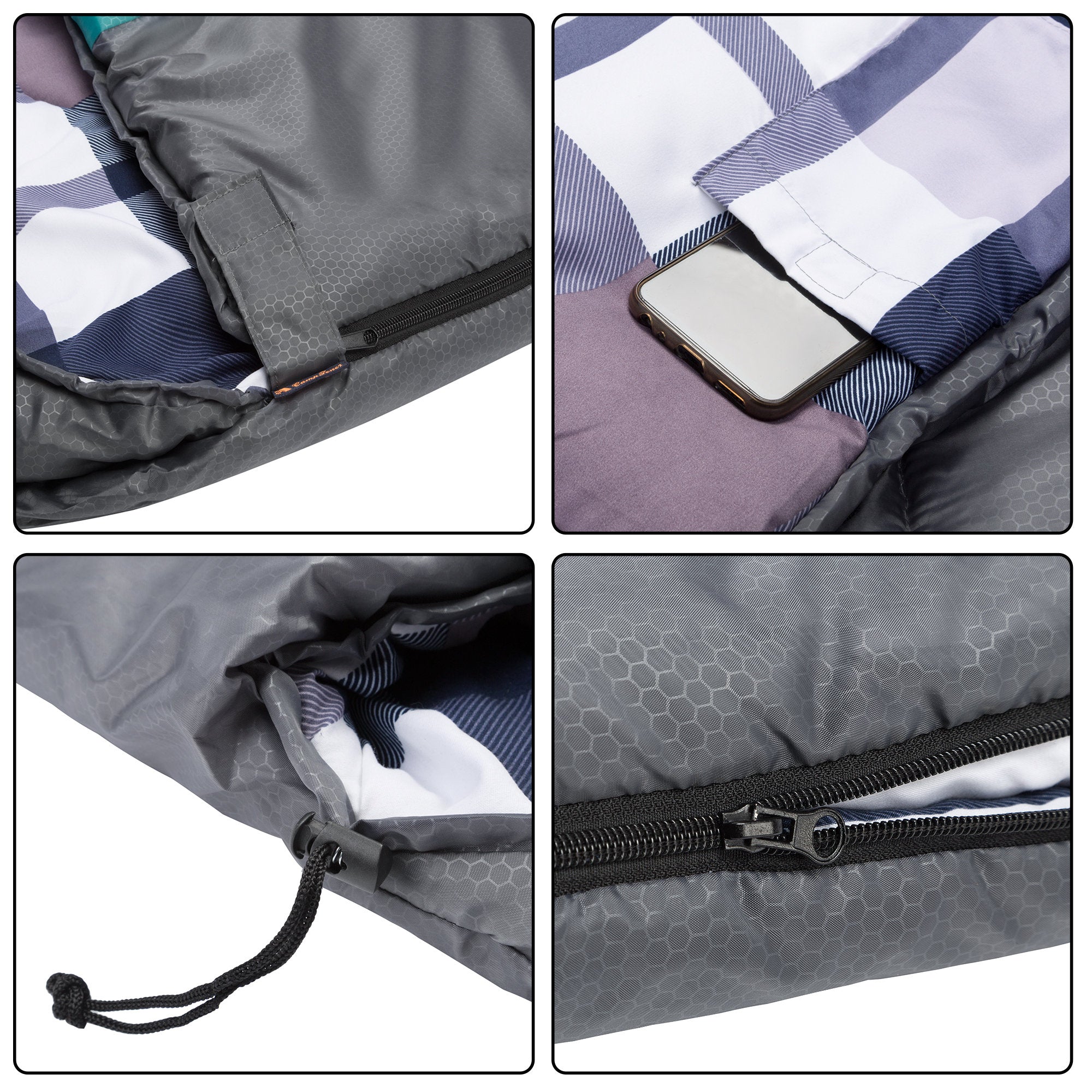 CampFeuer sac dormit pătură 220x85 gri petrol