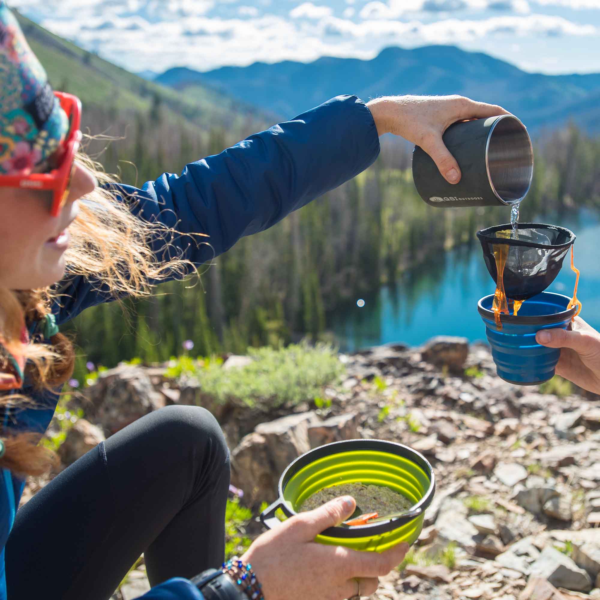 GSI Outdoors Escape set vesela 1 persoana albastru