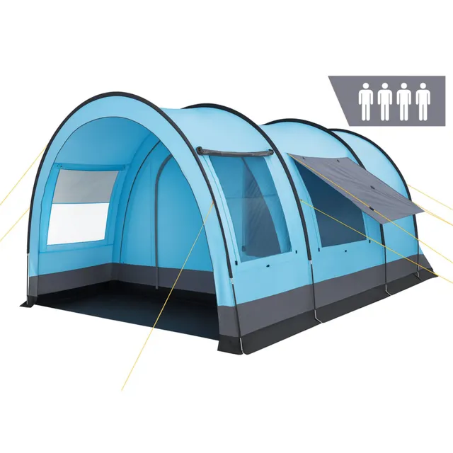 CampFeuer Relax4 cort tunel 4 persoane albastru gri