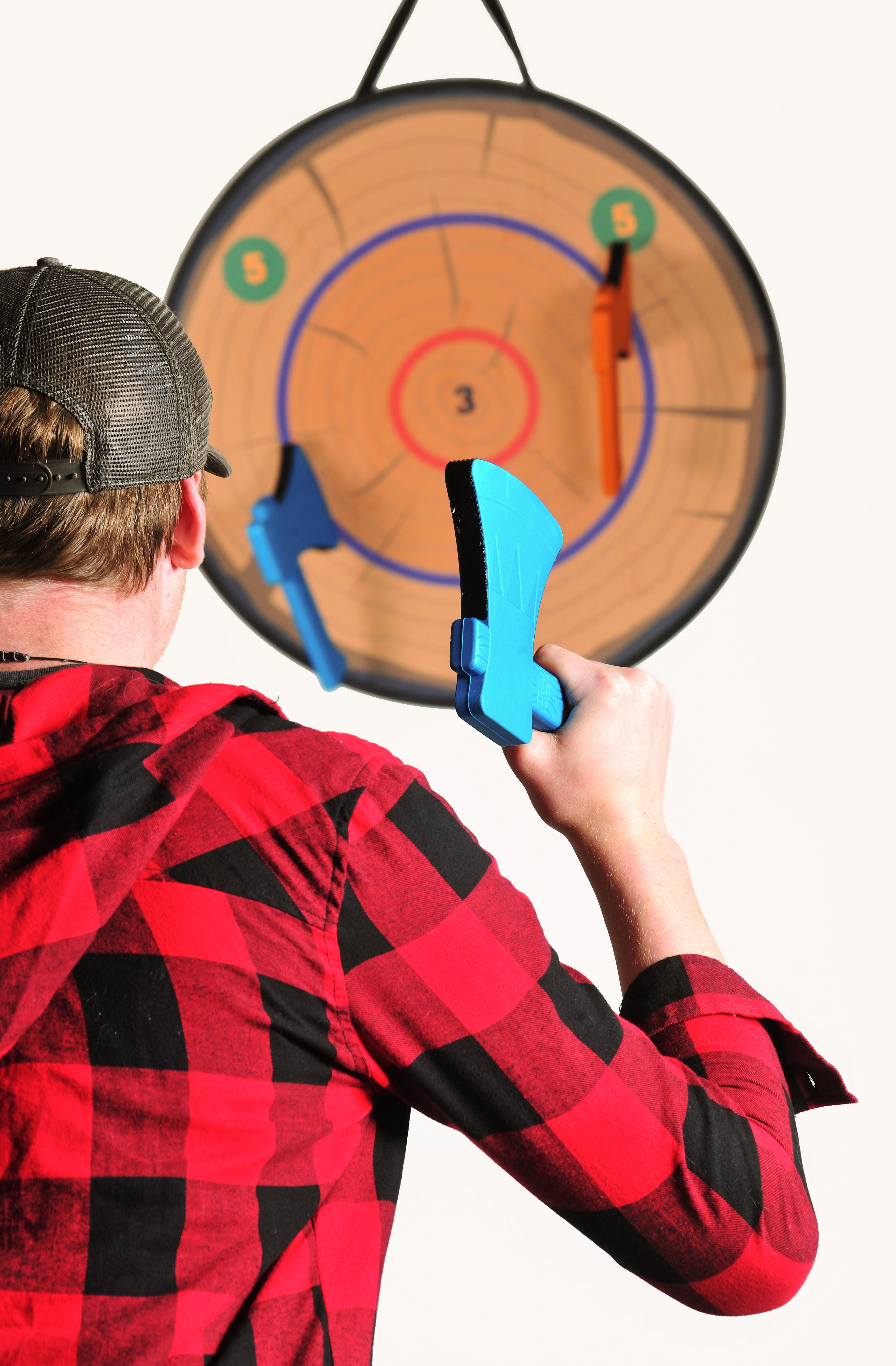 GSI Outdoors Axe Throwing joc topoare spumă 4 buc țintă 66 cm