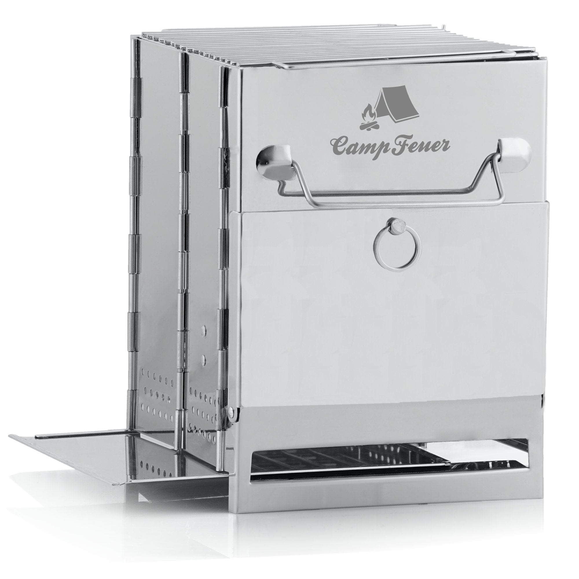 CampFeuer Gratar pliabil inox 19x19 cm cu husa