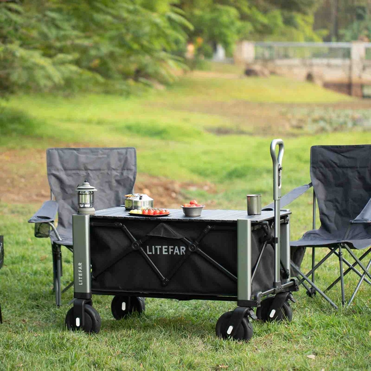 LITEFAR H1 Smart Wagon blat masă aluminiu 98x52cm