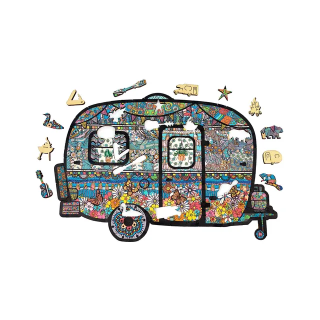 GSI Outdoors Retro Trailer puzzle lemn 188 piese