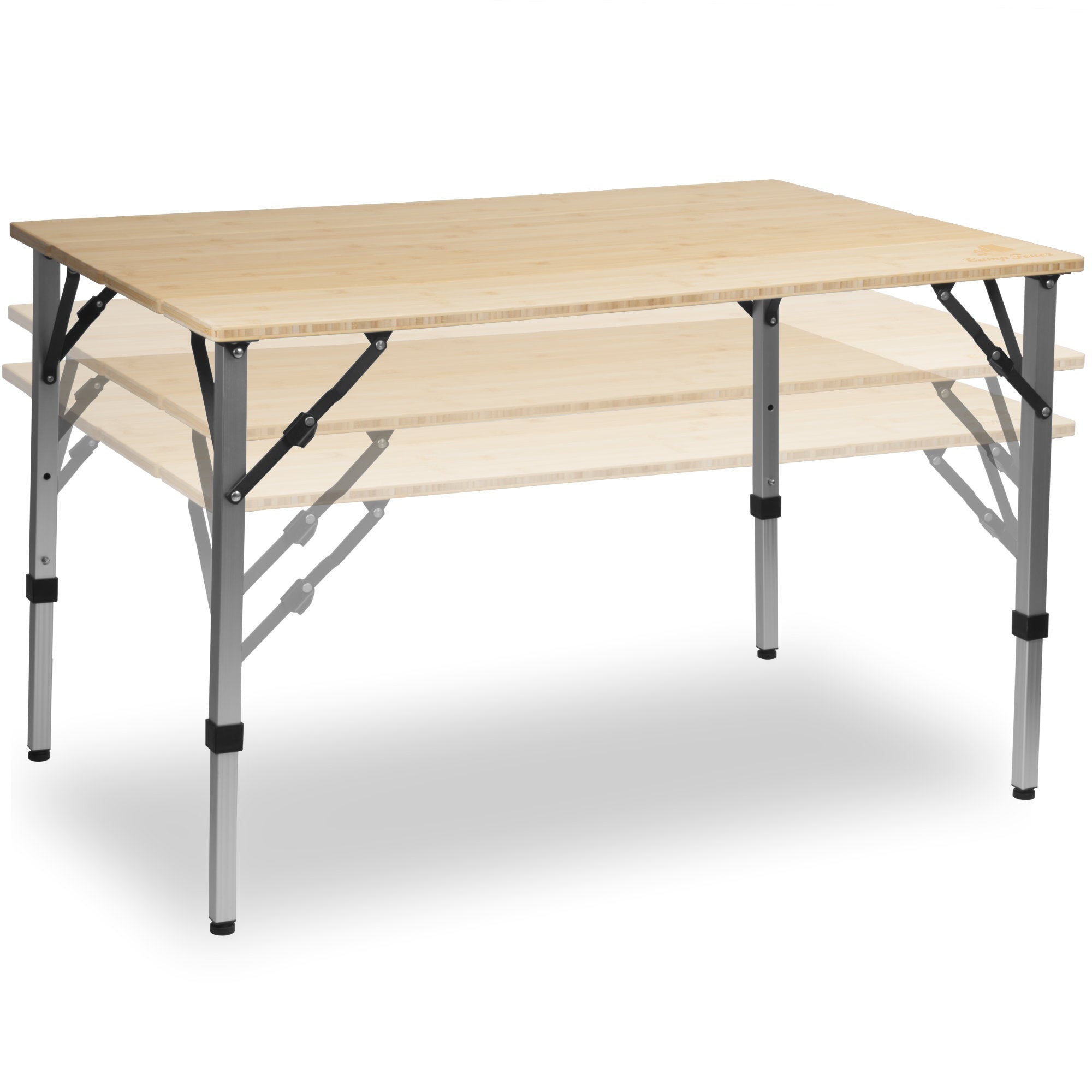 CampFeuer masă camping bambus pliabilă 100x65 cm 50 kg