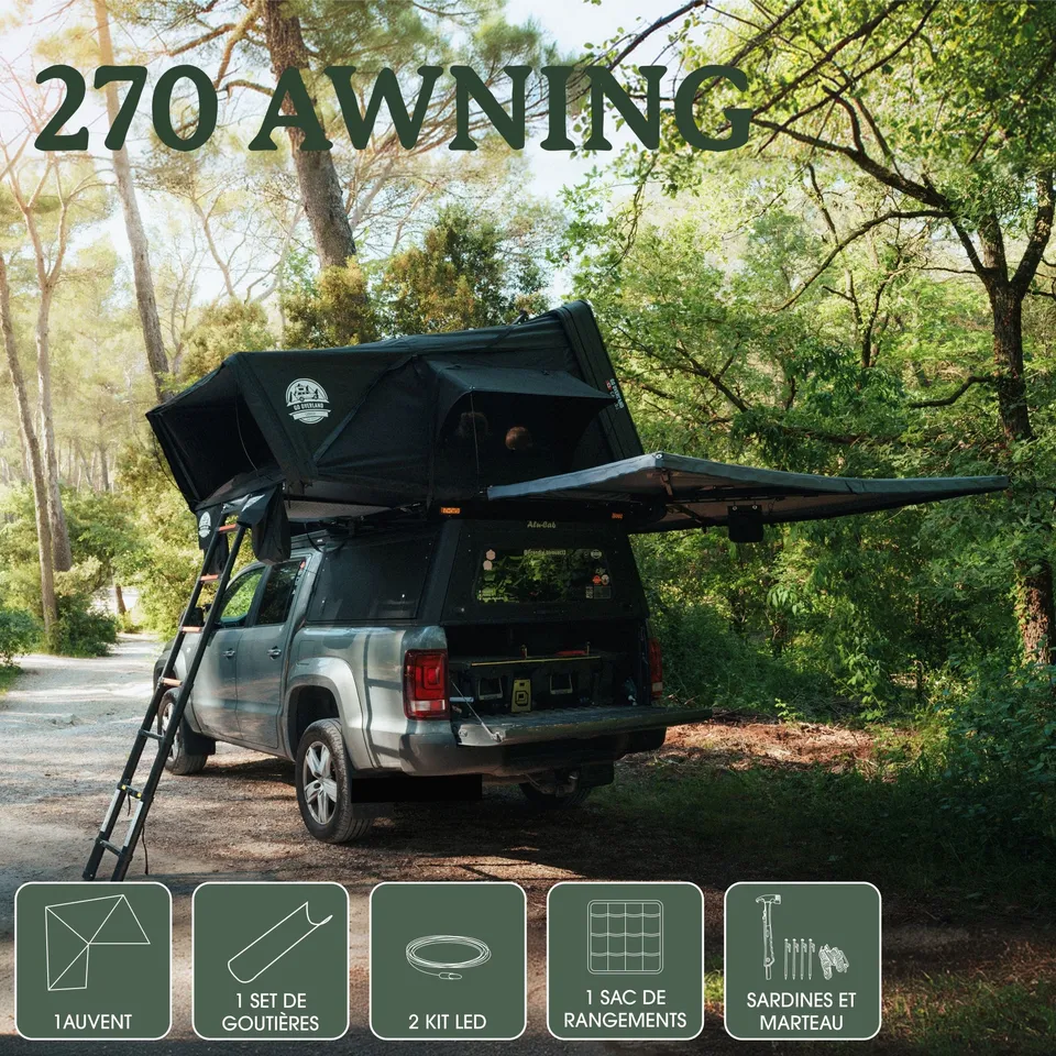 Go Overland 270° marchiza autoportanta pasager cu LED