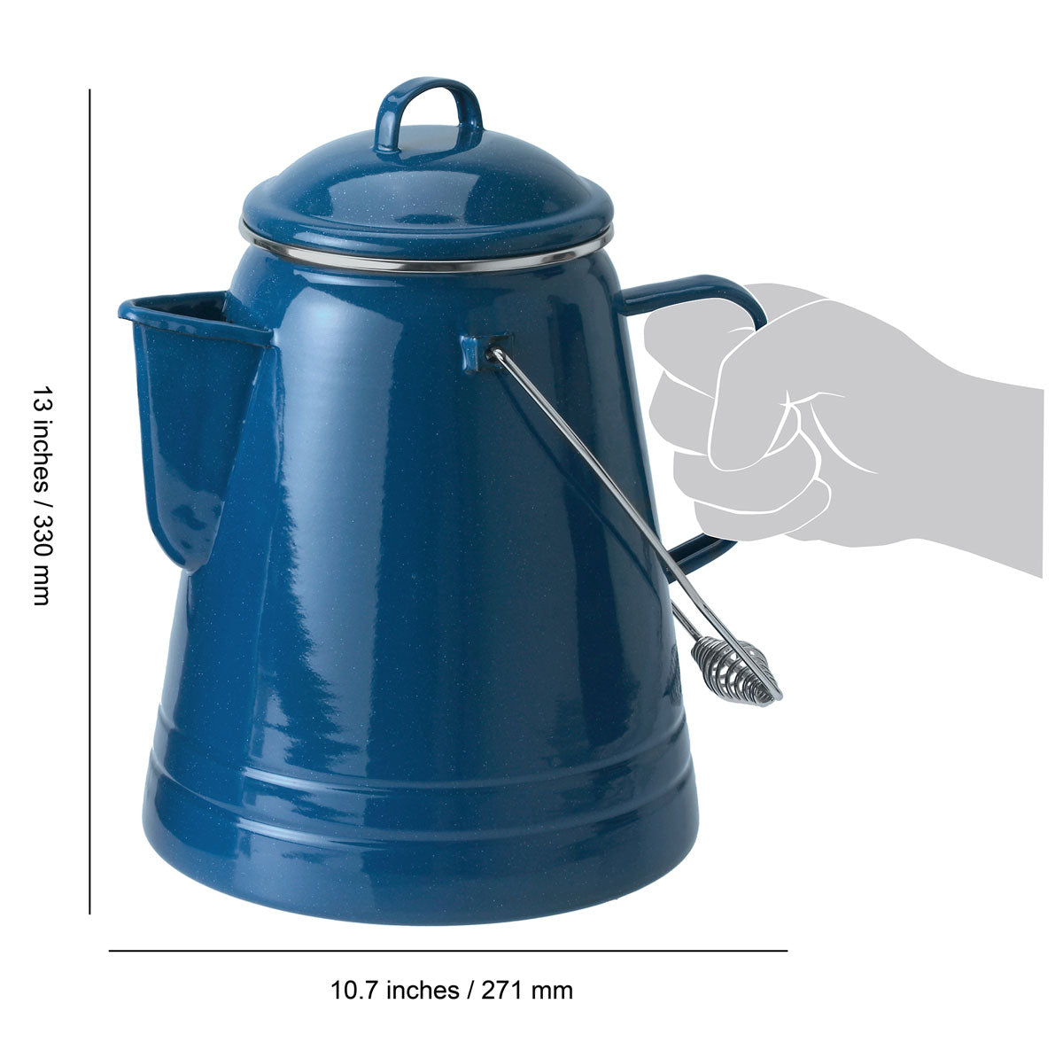 GSI Outdoors Enamelware ibric emailat 36 căni albastru