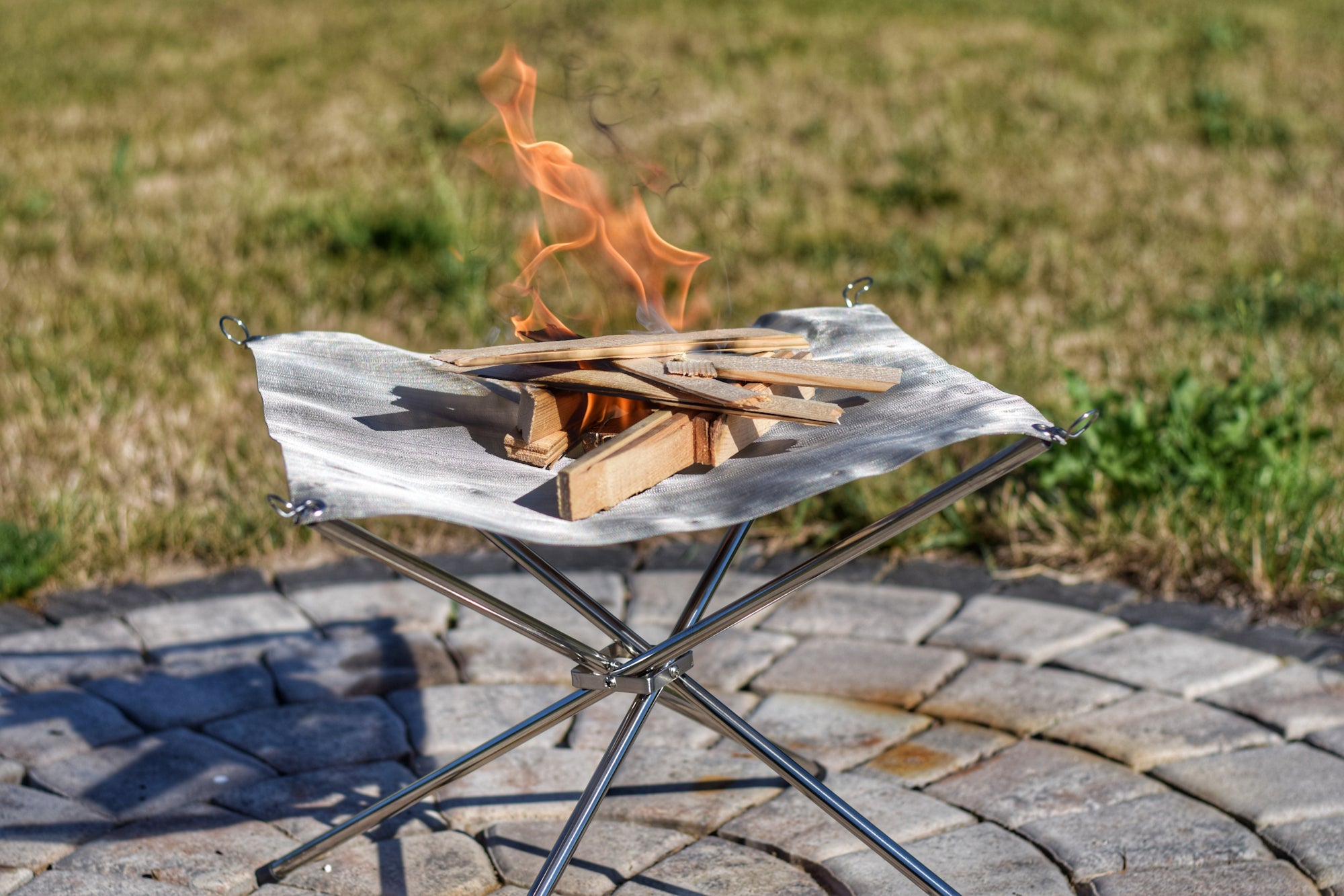 CampFeuer Feuerpeter vatra mobila inox 41x41x32 cm