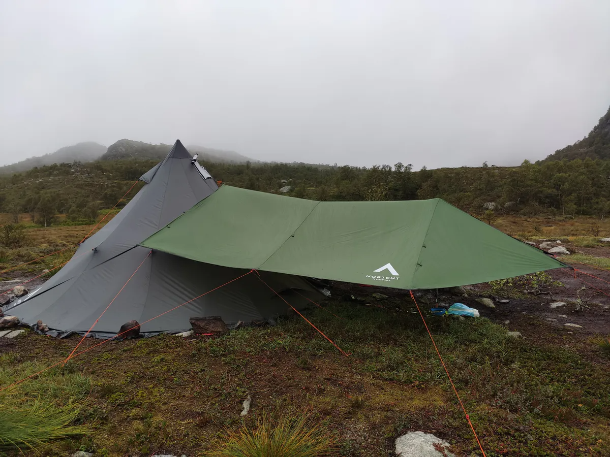 Nortent Bivuakk tarp 3 in 1 Stonegrey cu horn soba