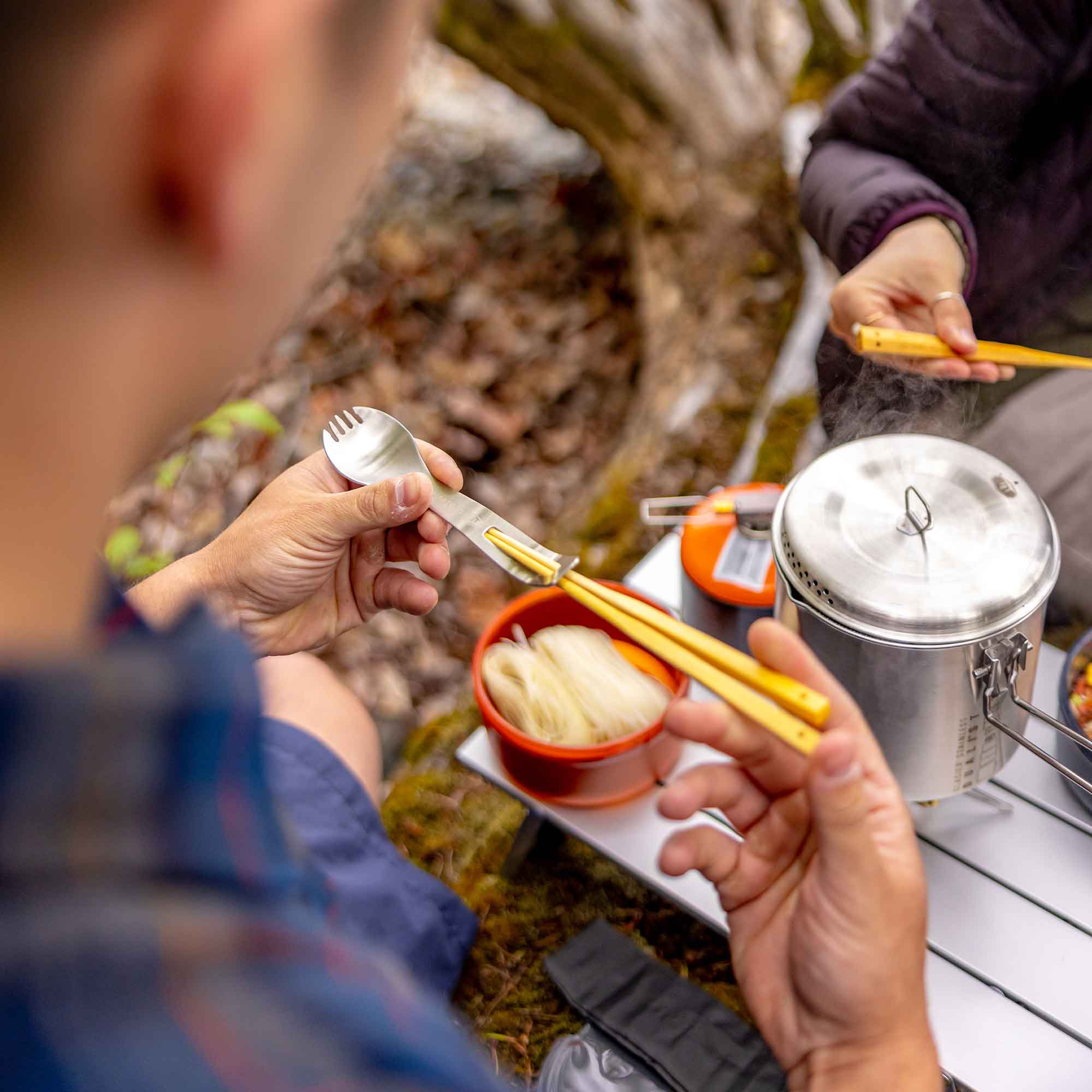 GSI Outdoors Glacier Stainless Spork + Sticks tacâm inox