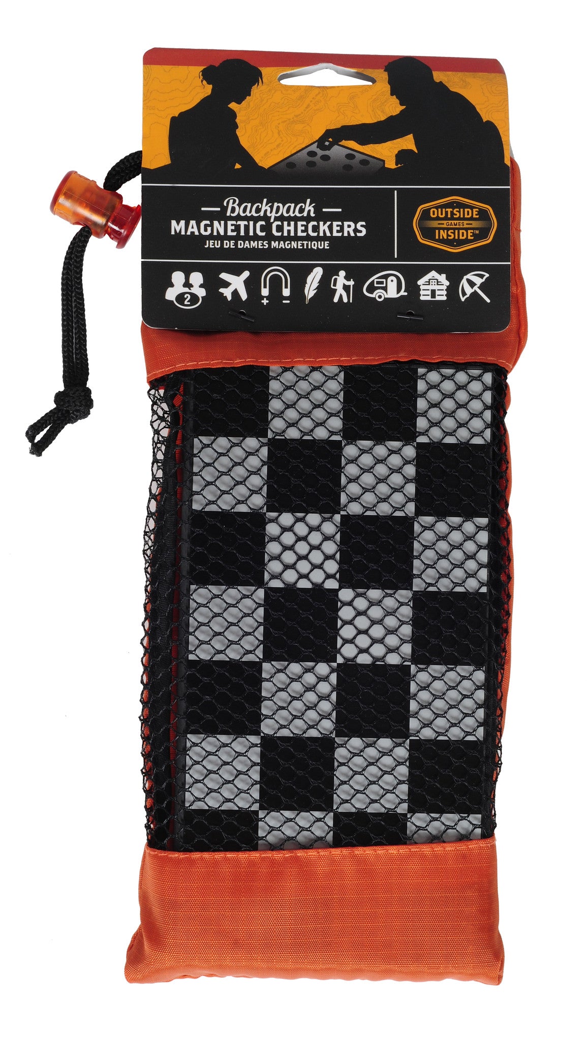 GSI Outdoors Backpack Magnetic Checkers joc dame magnetice camping
