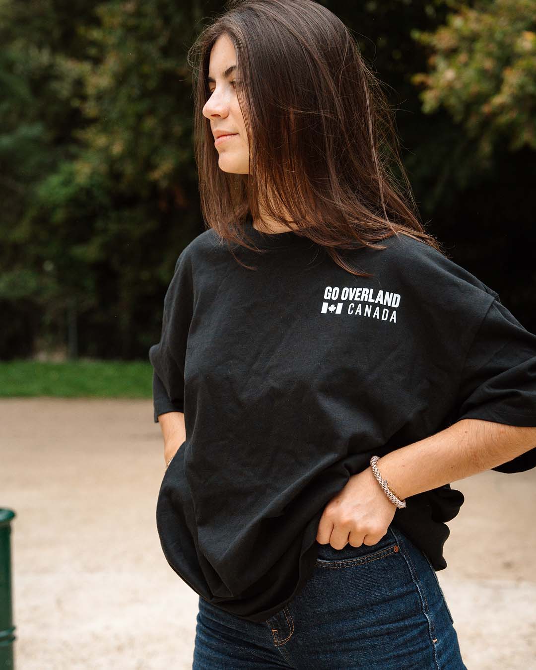 GO OVERLAND tricou oversize din bumbac