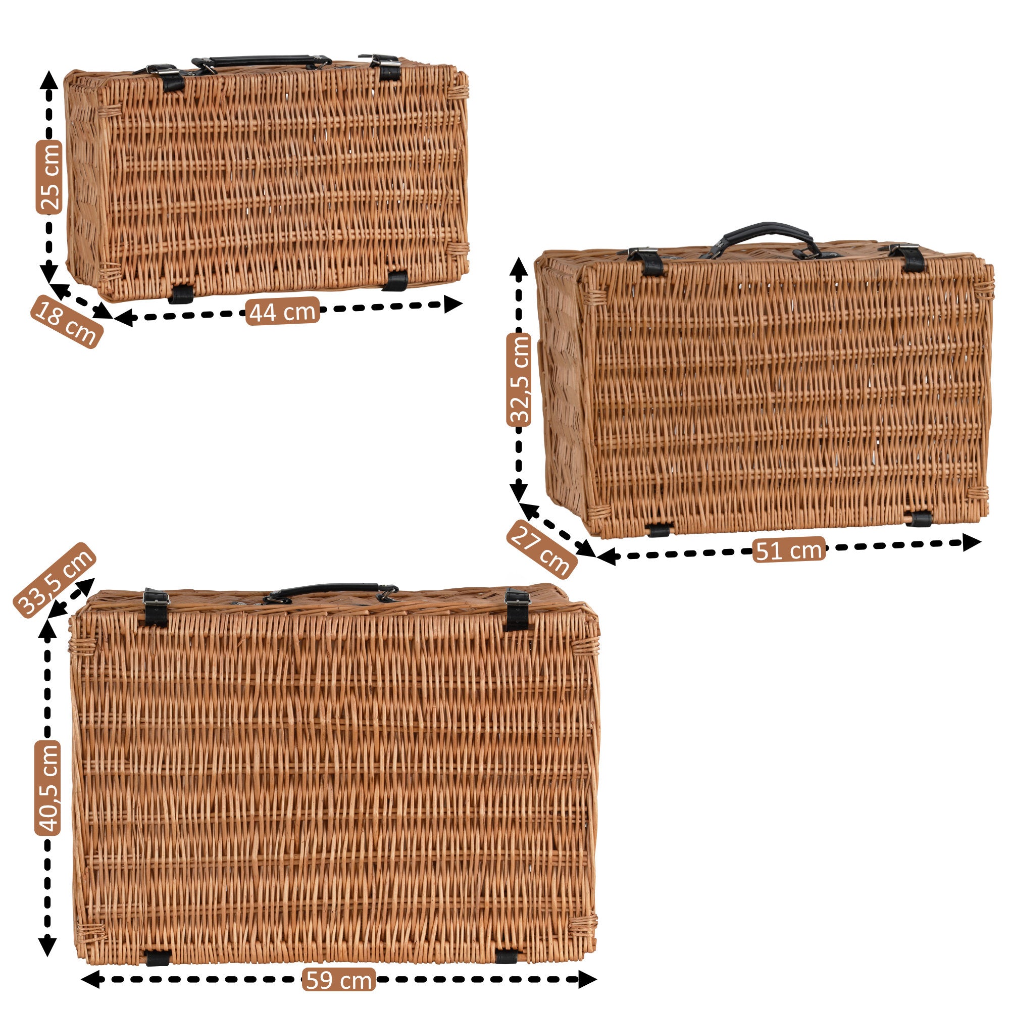 CampFeuer set cos picnic rachita 3 piese cu capac