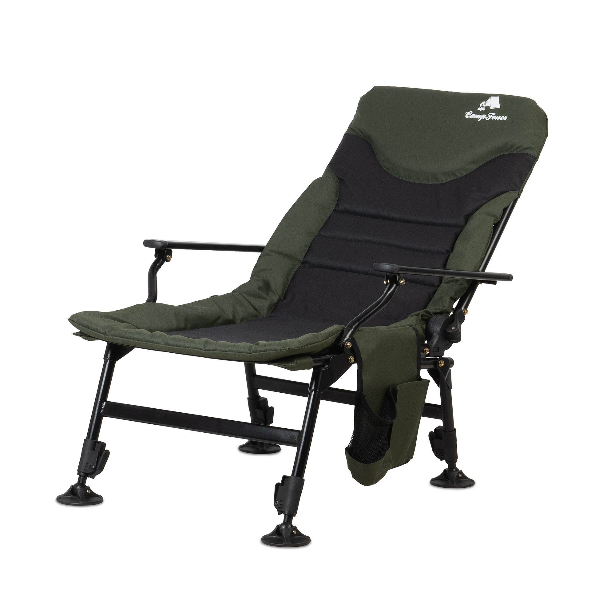 CampFeuer Scaun pescuit pliabil 150 kg cu husa verde