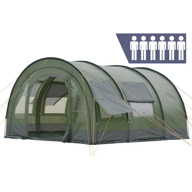 CampFeuer Relax6 cort tunel 6 persoane oliv/gri 5000 mm