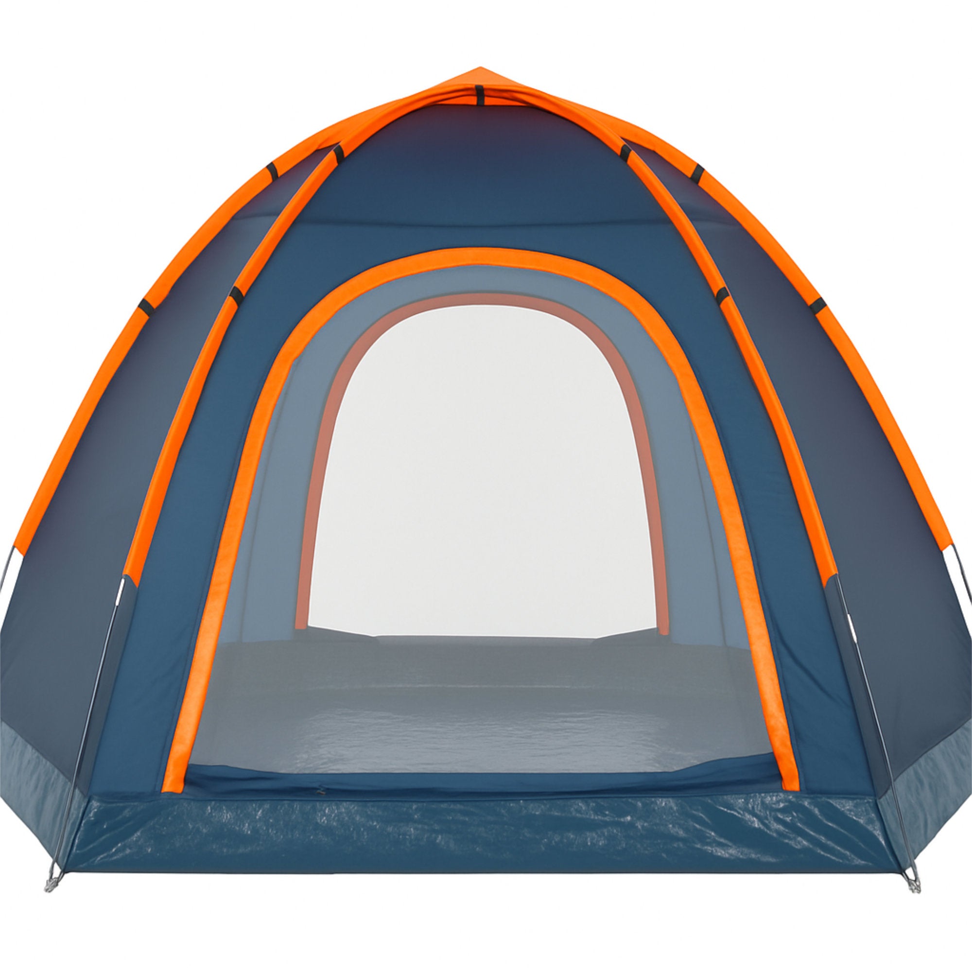 CampFeuer HexOne Cort cupola 4 persoane portocaliu-albastru