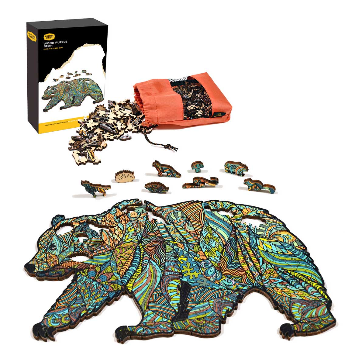 GSI Outdoors Grizzly Bear puzzle lemn 188 piese