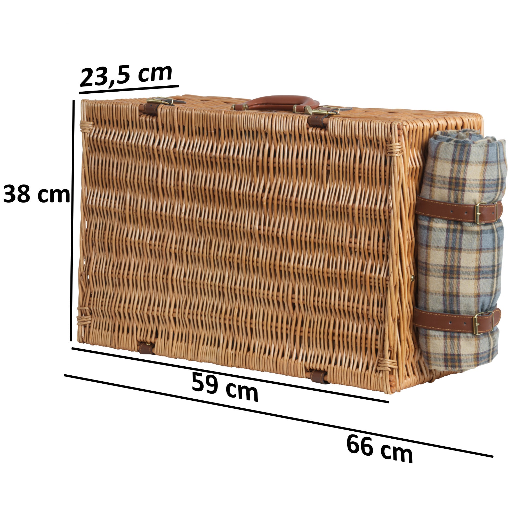 CampFeuer coș picnic 4 persoane răcire 29 piese verde