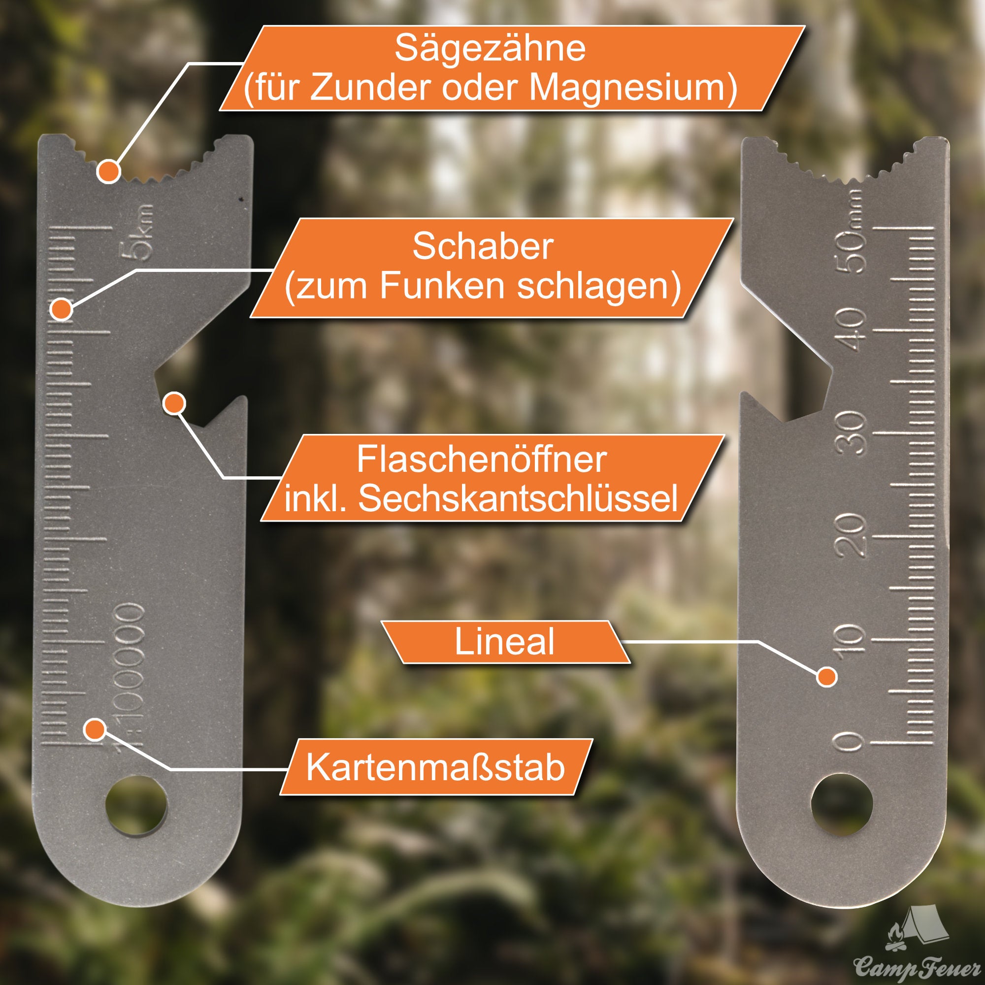 CampFeuer Survival Set 6 piese aragaz racheta fonta