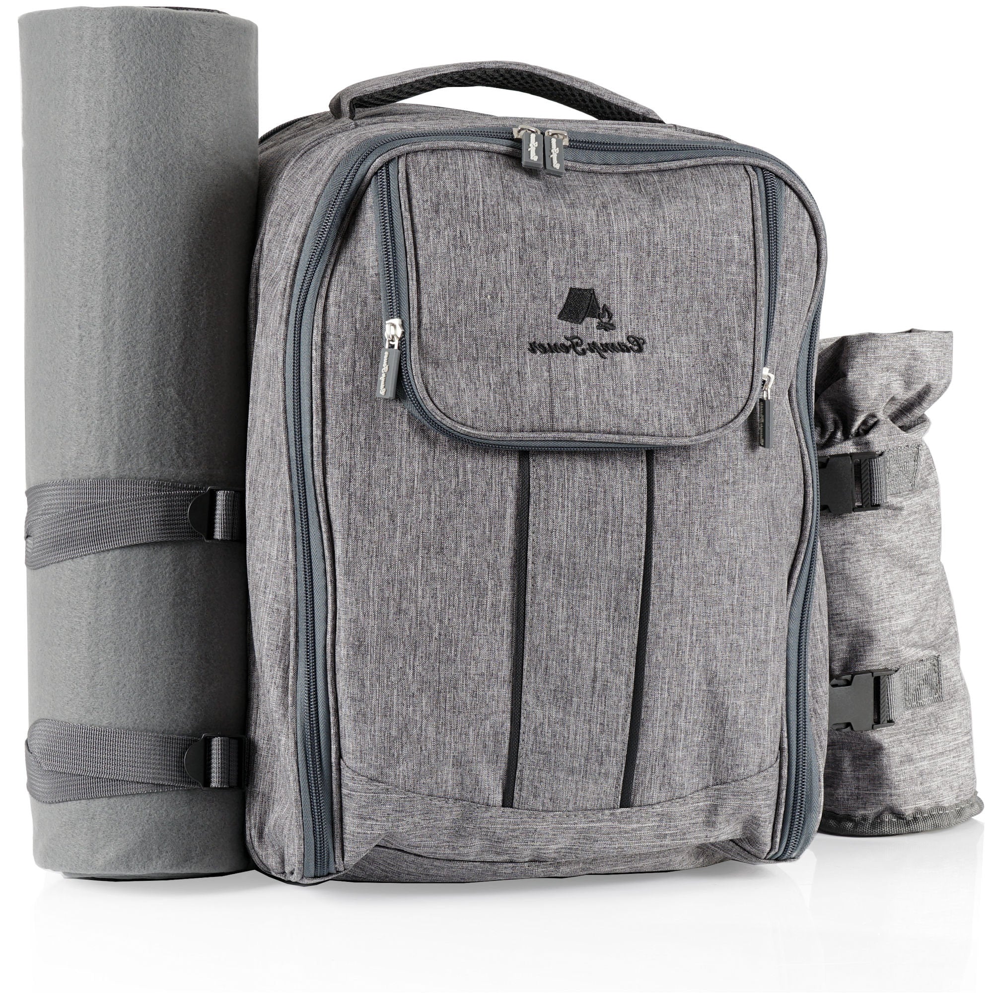 CampFeuer rucsac picnic 4 persoane 32 piese maro