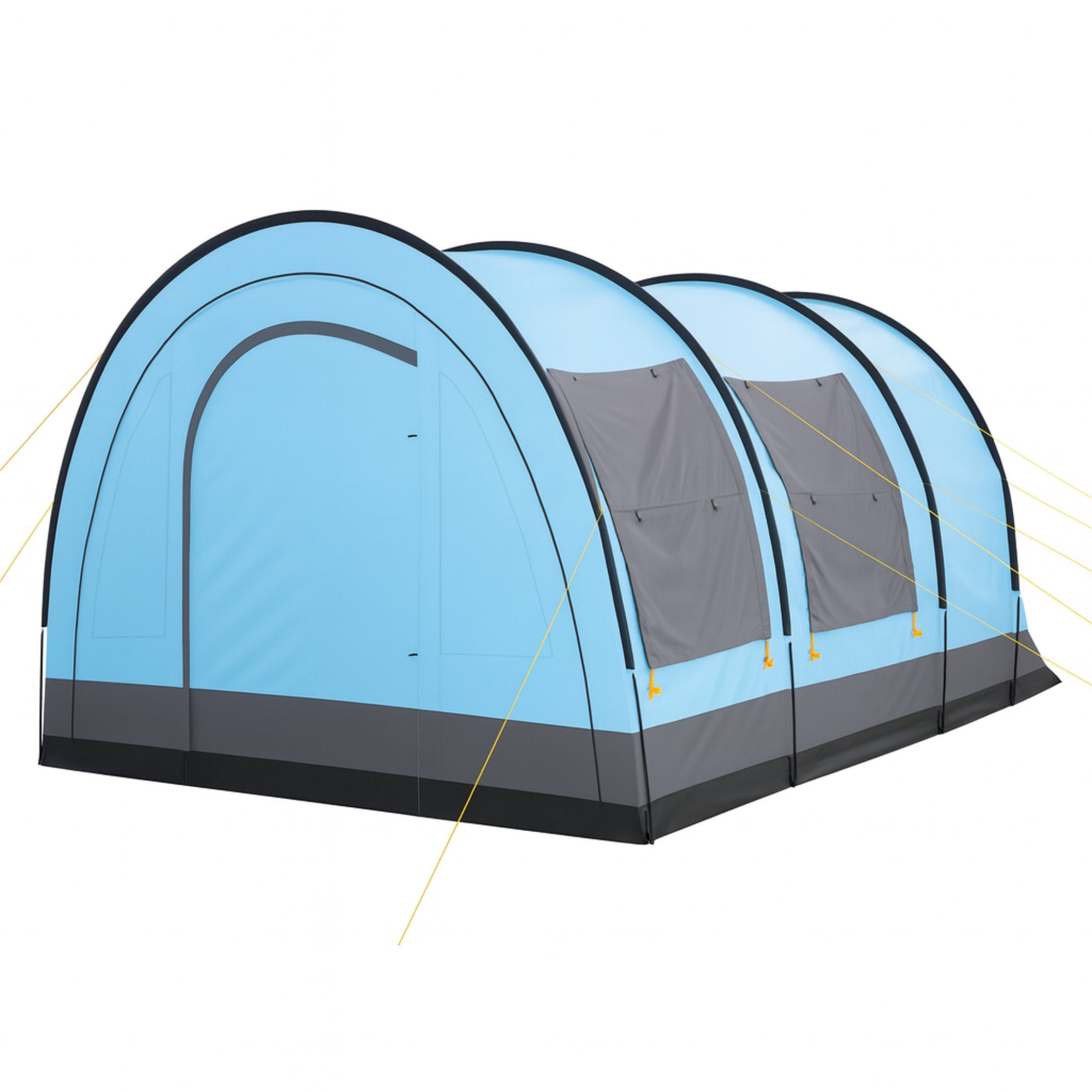 CampFeuer Relax4 cort tunel 4 persoane albastru gri