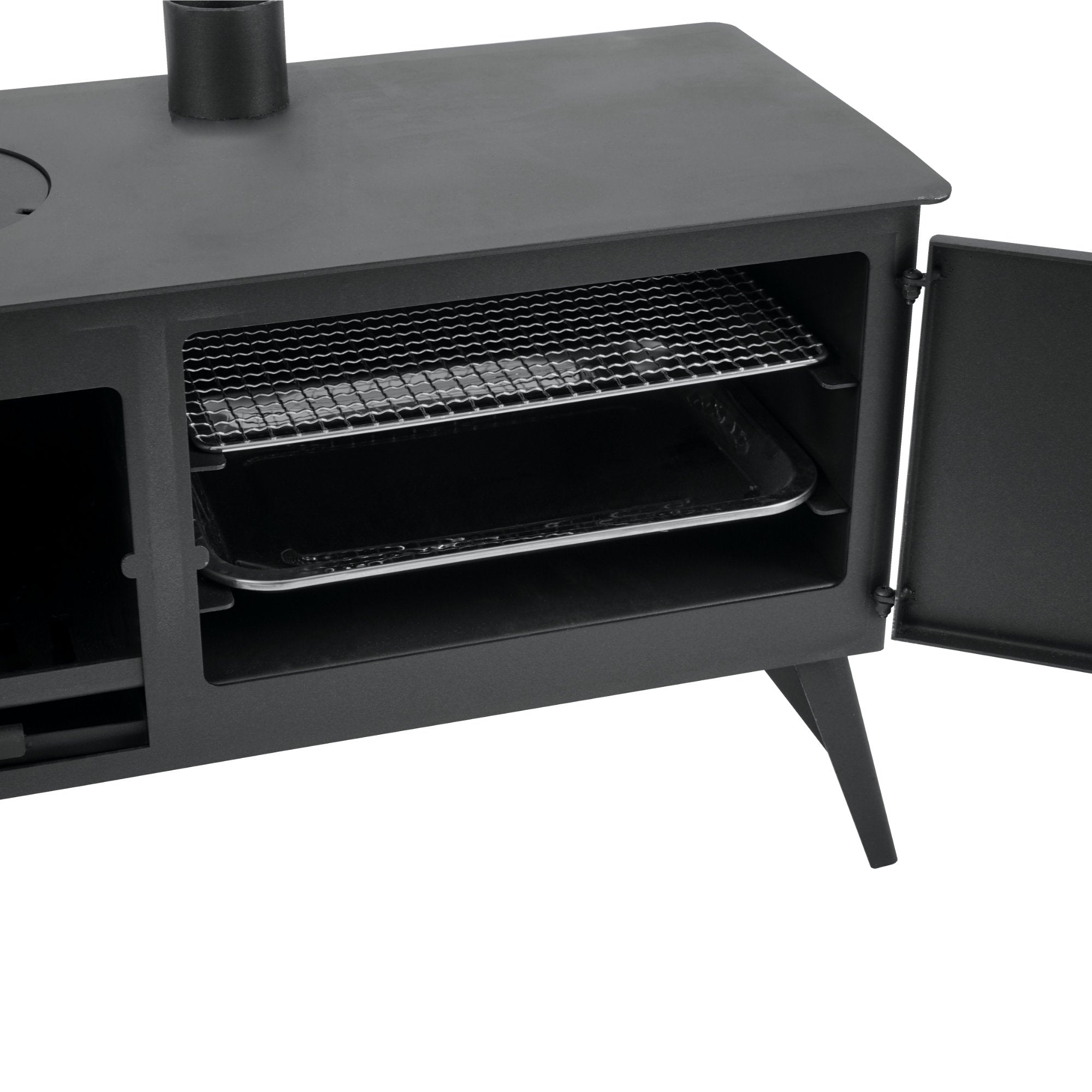 CampFeuer sobă cort lemne cu plită 28,5x58,5x260 cm